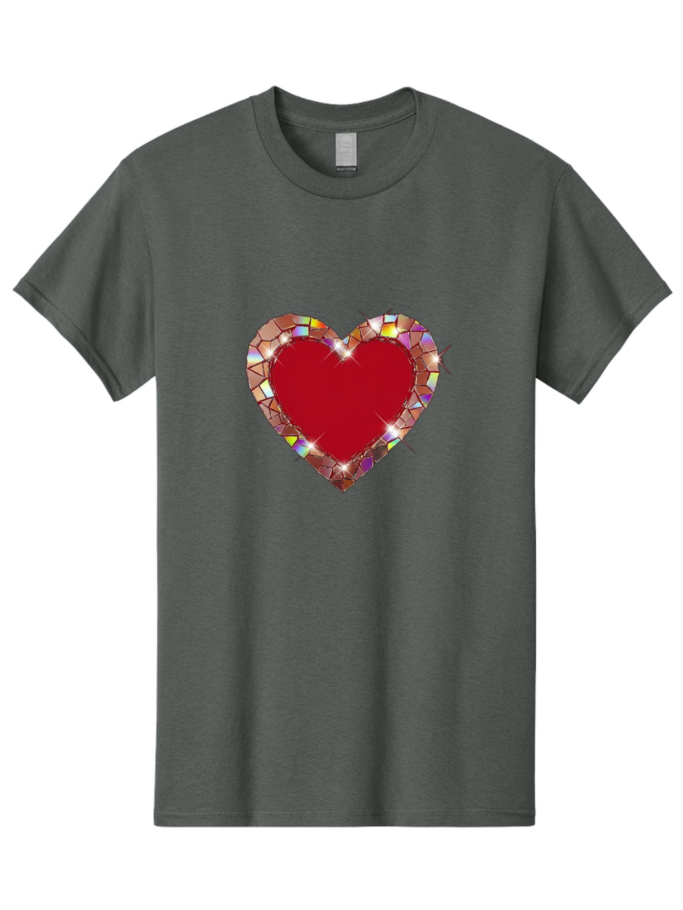 Stained-Glass-Heart Men'S Graphic Tee, 100% Cotton, Comfortable Casual Summer Wear, Machine Washable, Vintage Camera, Old Camera, Antique Camera, Black Camera, Classic Photography, Photography Equipment, Nostalgic Device, Film Camera, Bal392 15