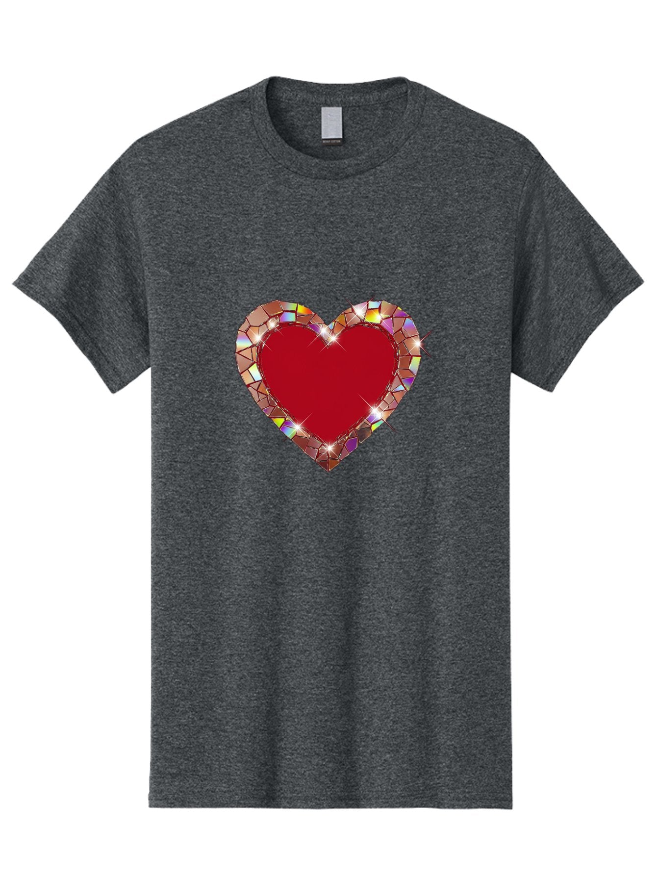 Stained-Glass-Heart Men'S Graphic Tee, 100% Cotton, Comfortable Casual Summer Wear, Machine Washable, Vintage Camera, Old Camera, Antique Camera, Black Camera, Classic Photography, Photography Equipment, Nostalgic Device, Film Camera, Bal392
