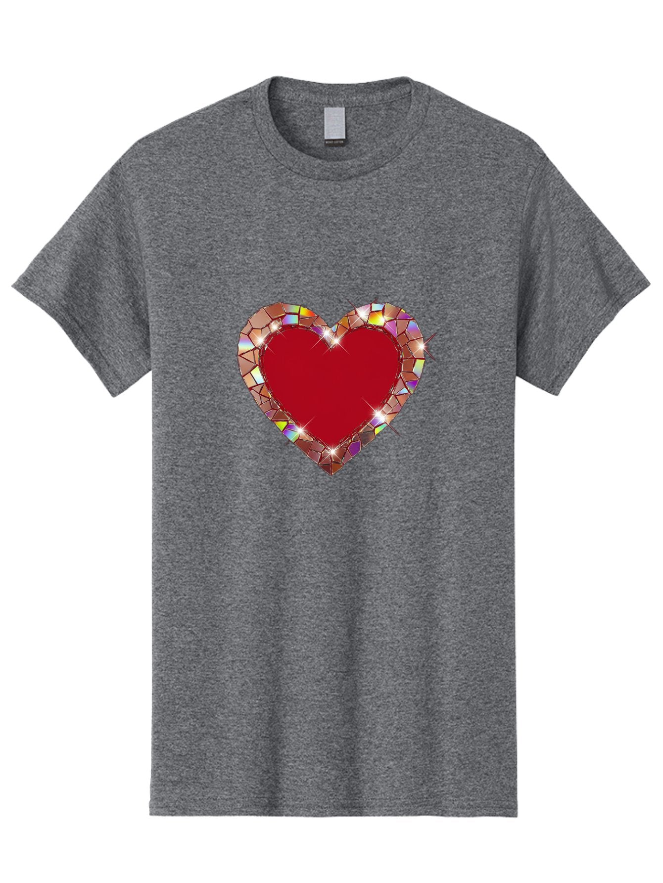 Stained-Glass-Heart Men'S Graphic Tee, 100% Cotton, Comfortable Casual Summer Wear, Machine Washable, Vintage Camera, Old Camera, Antique Camera, Black Camera, Classic Photography, Photography Equipment, Nostalgic Device, Film Camera, Bal392 8