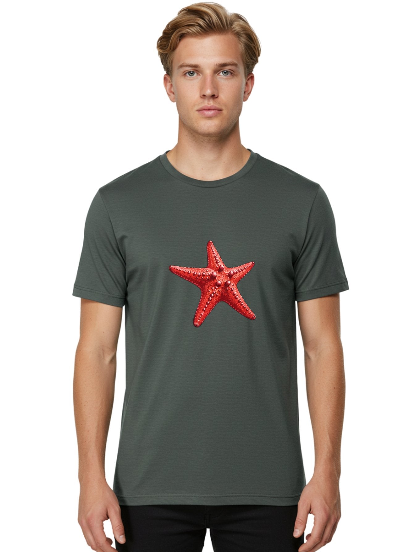 Starfish-4 Men'S Graphic Tee, 100% Cotton, Comfortable Casual Summer Wear, Machine Washable, Vintage Camera, Old Camera, Antique Camera, Black Camera, Classic Photography, Photography Equipment, Nostalgic Device, Film Camera, Camera Art Bal397 30