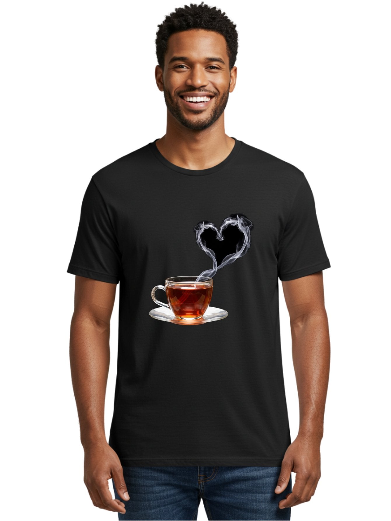 Steaming-Tea-Cup Men'S Graphic Tee, 100% Cotton, Comfortable Casual Summer Wear, Machine Washable, Vintage Camera, Old Camera, Antique Camera, Black Camera, Classic Photography, Photography Equipment, Nostalgic Device, Film Camera, Camera Art Bal406 16