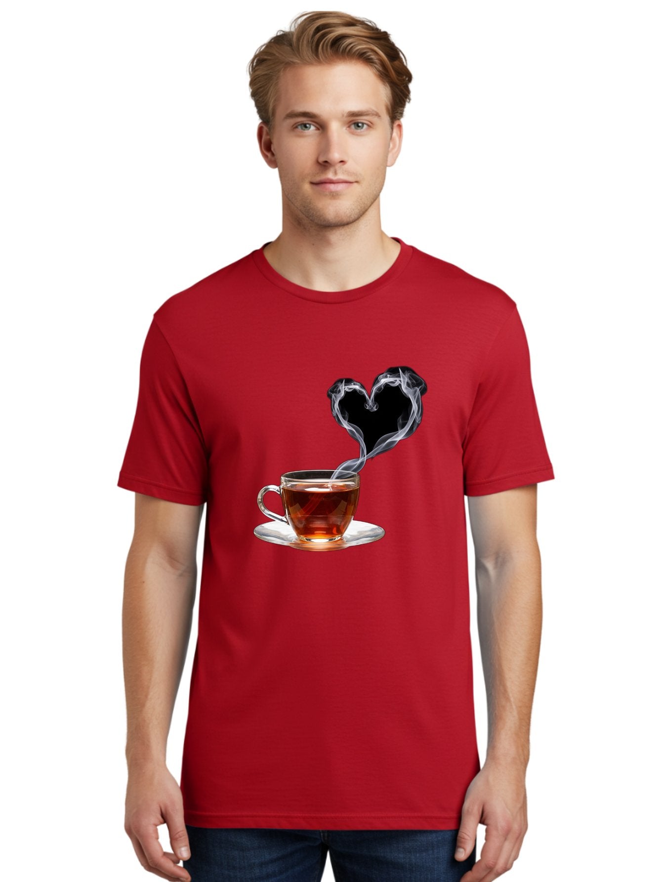 Steaming-Tea-Cup Men'S Graphic Tee, 100% Cotton, Comfortable Casual Summer Wear, Machine Washable, Vintage Camera, Old Camera, Antique Camera, Black Camera, Classic Photography, Photography Equipment, Nostalgic Device, Film Camera, Camera Art Bal406 18