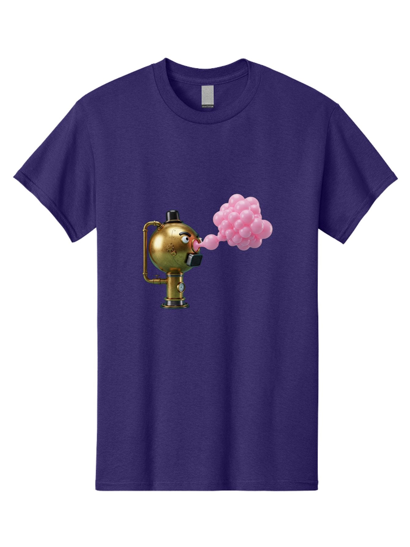 Steampunk-Bubble-Machine Men'S Graphic Tee, 100% Cotton, Comfortable Casual Summer Wear, Machine Washable, Vintage Camera, Old Camera, Antique Camera, Black Camera, Classic Photography, Photography Equipment, Nostalgic Device, Film Camera, Bal408 6