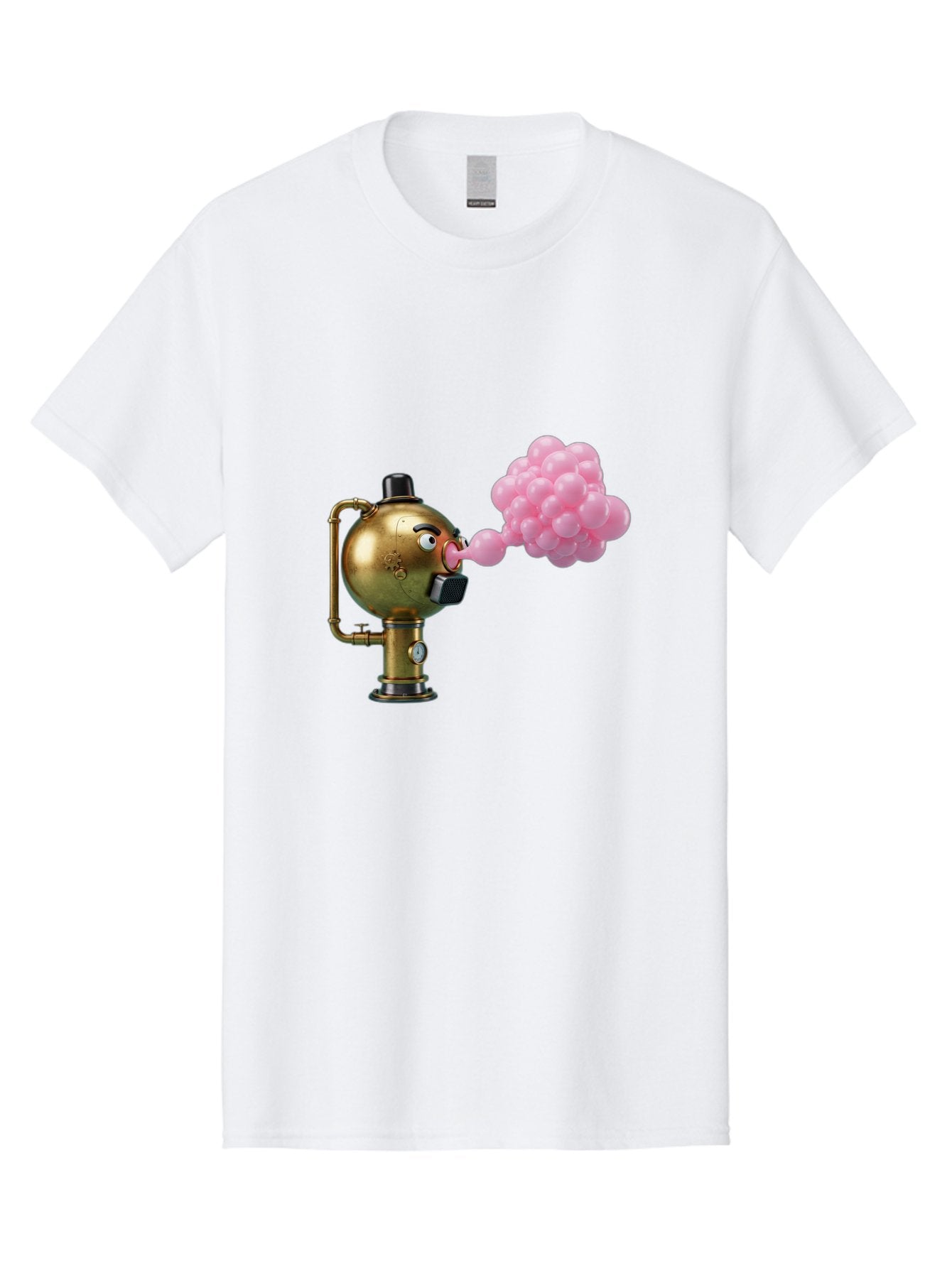 Steampunk-Bubble-Machine Men'S Graphic Tee, 100% Cotton, Comfortable Casual Summer Wear, Machine Washable, Vintage Camera, Old Camera, Antique Camera, Black Camera, Classic Photography, Photography Equipment, Nostalgic Device, Film Camera, Bal408 9