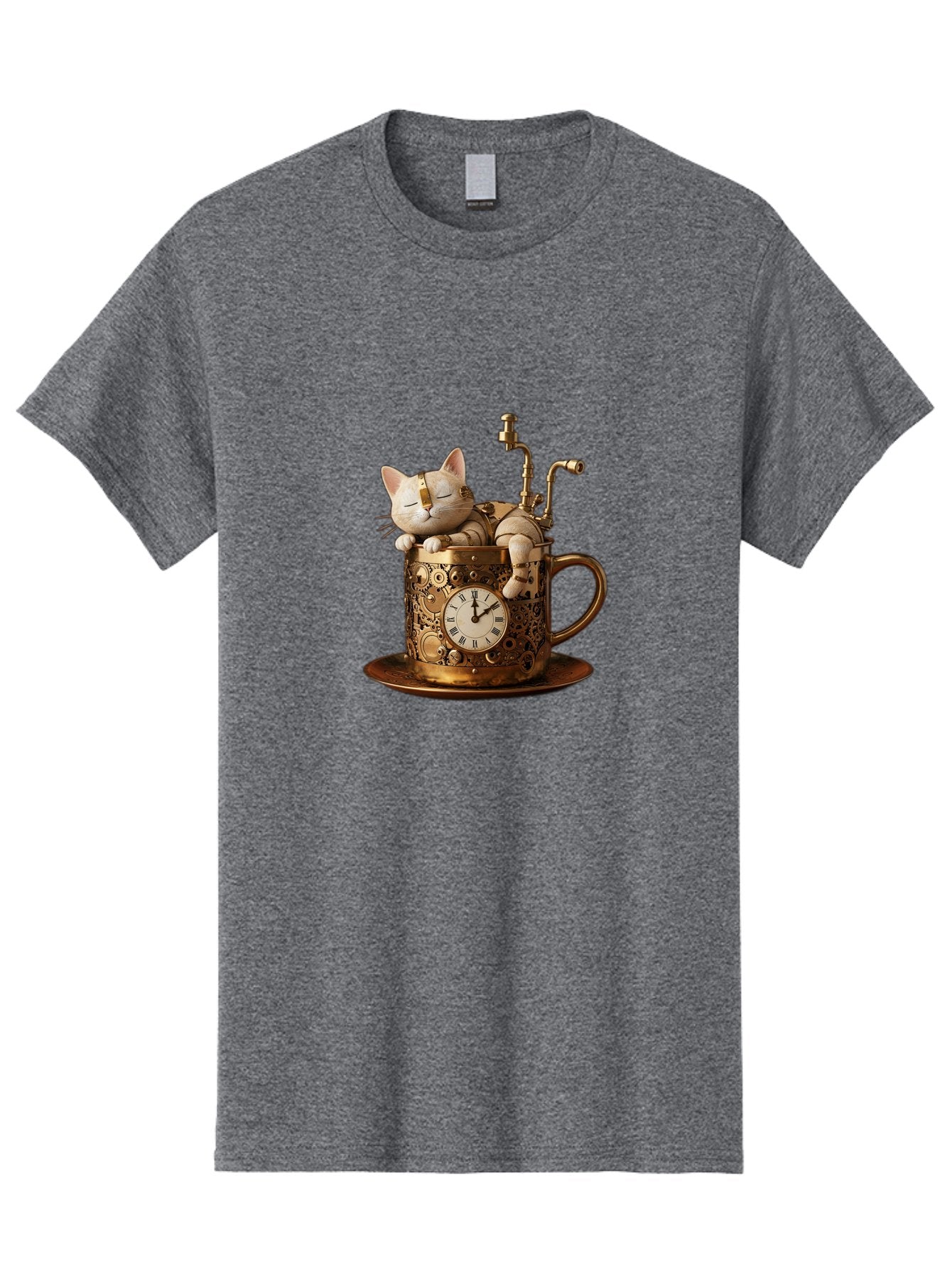 Steampunk-Cat Men'S Graphic Tee, 100% Cotton, Comfortable Casual Summer Wear, Machine Washable, Vintage Camera, Old Camera, Antique Camera, Black Camera, Classic Photography, Photography Equipment, Nostalgic Device, Film Camera, Camera Art Bal410 14