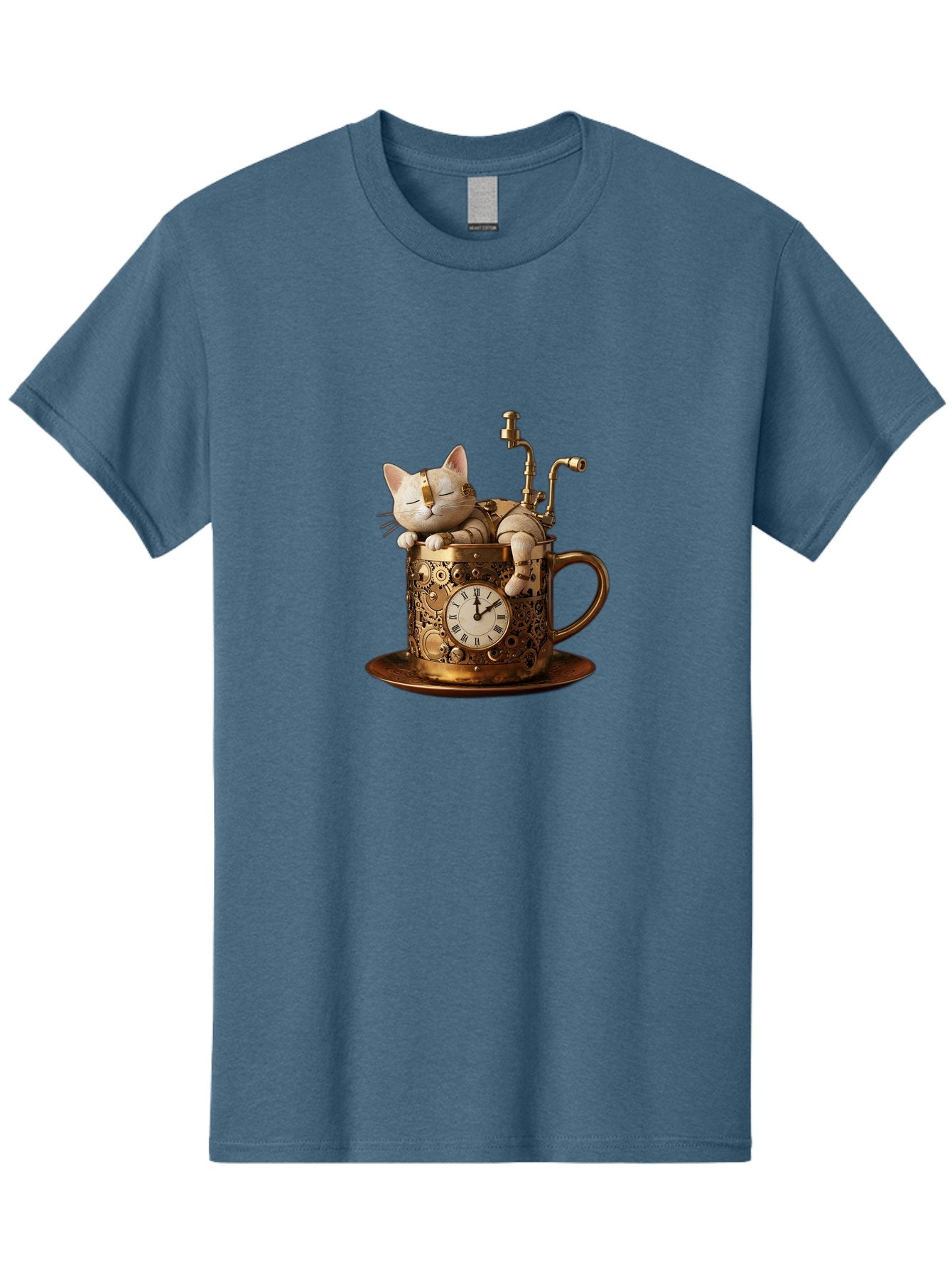 Steampunk-Cat Men'S Graphic Tee, 100% Cotton, Comfortable Casual Summer Wear, Machine Washable, Vintage Camera, Old Camera, Antique Camera, Black Camera, Classic Photography, Photography Equipment, Nostalgic Device, Film Camera, Camera Art Bal410 11