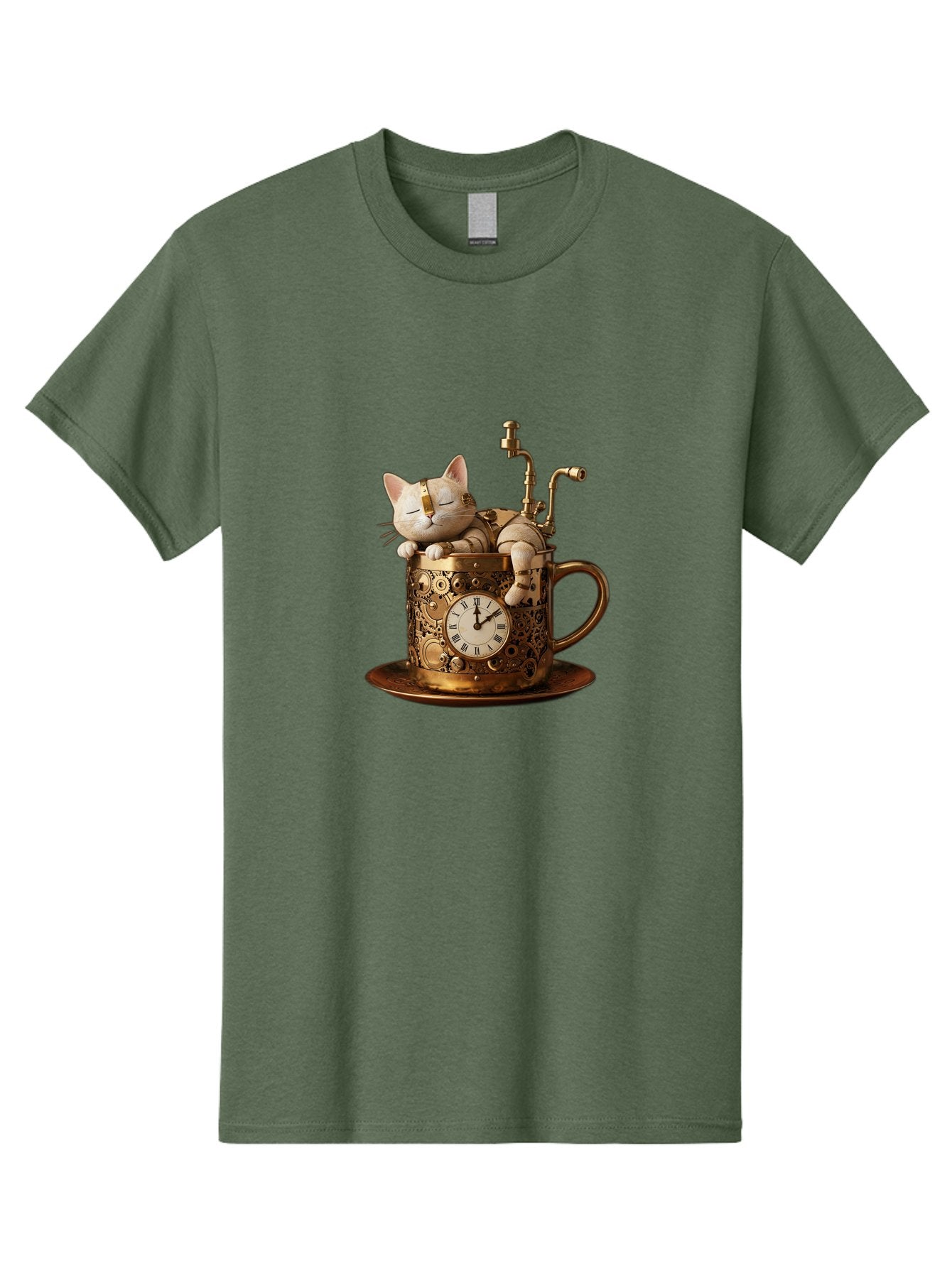 Steampunk-Cat Men'S Graphic Tee, 100% Cotton, Comfortable Casual Summer Wear, Machine Washable, Vintage Camera, Old Camera, Antique Camera, Black Camera, Classic Photography, Photography Equipment, Nostalgic Device, Film Camera, Camera Art Bal410 6
