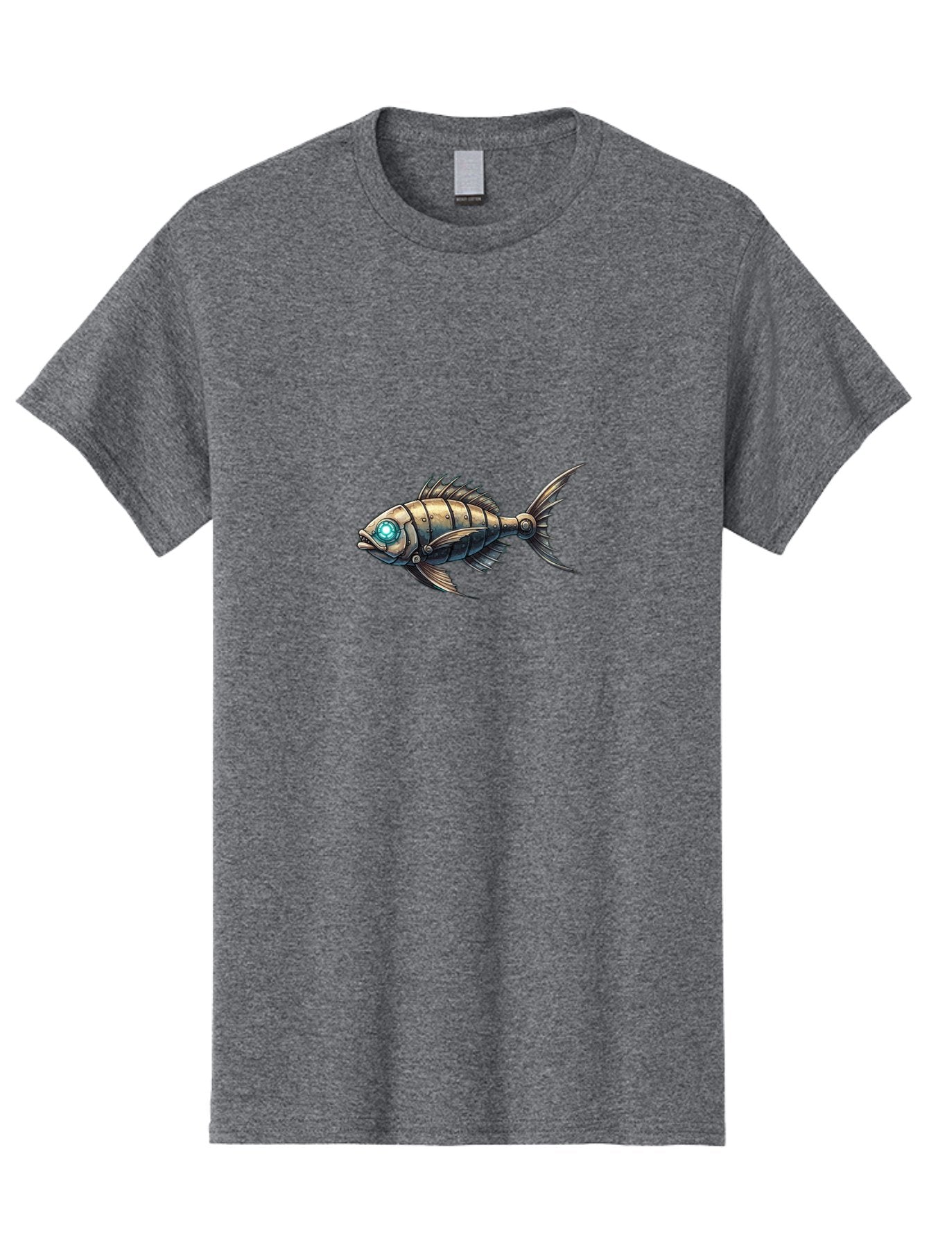 Steampunk-Fish-2 Men'S Graphic Tee, 100% Cotton, Comfortable Casual Summer Wear, Machine Washable, Vintage Camera, Old Camera, Antique Camera, Black Camera, Classic Photography, Photography Equipment, Nostalgic Device, Film Camera, Camera Art Bal413 10