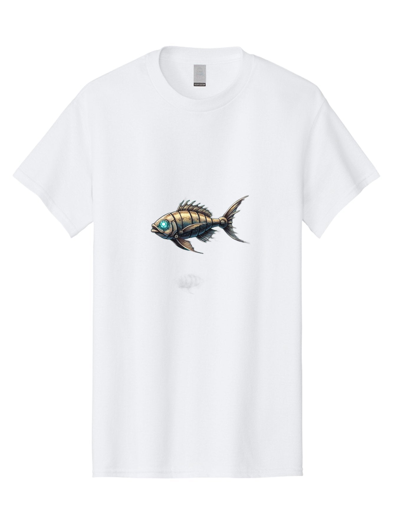 Steampunk-Fish-2 Men'S Graphic Tee, 100% Cotton, Comfortable Casual Summer Wear, Machine Washable, Vintage Camera, Old Camera, Antique Camera, Black Camera, Classic Photography, Photography Equipment, Nostalgic Device, Film Camera, Camera Art Bal413 5