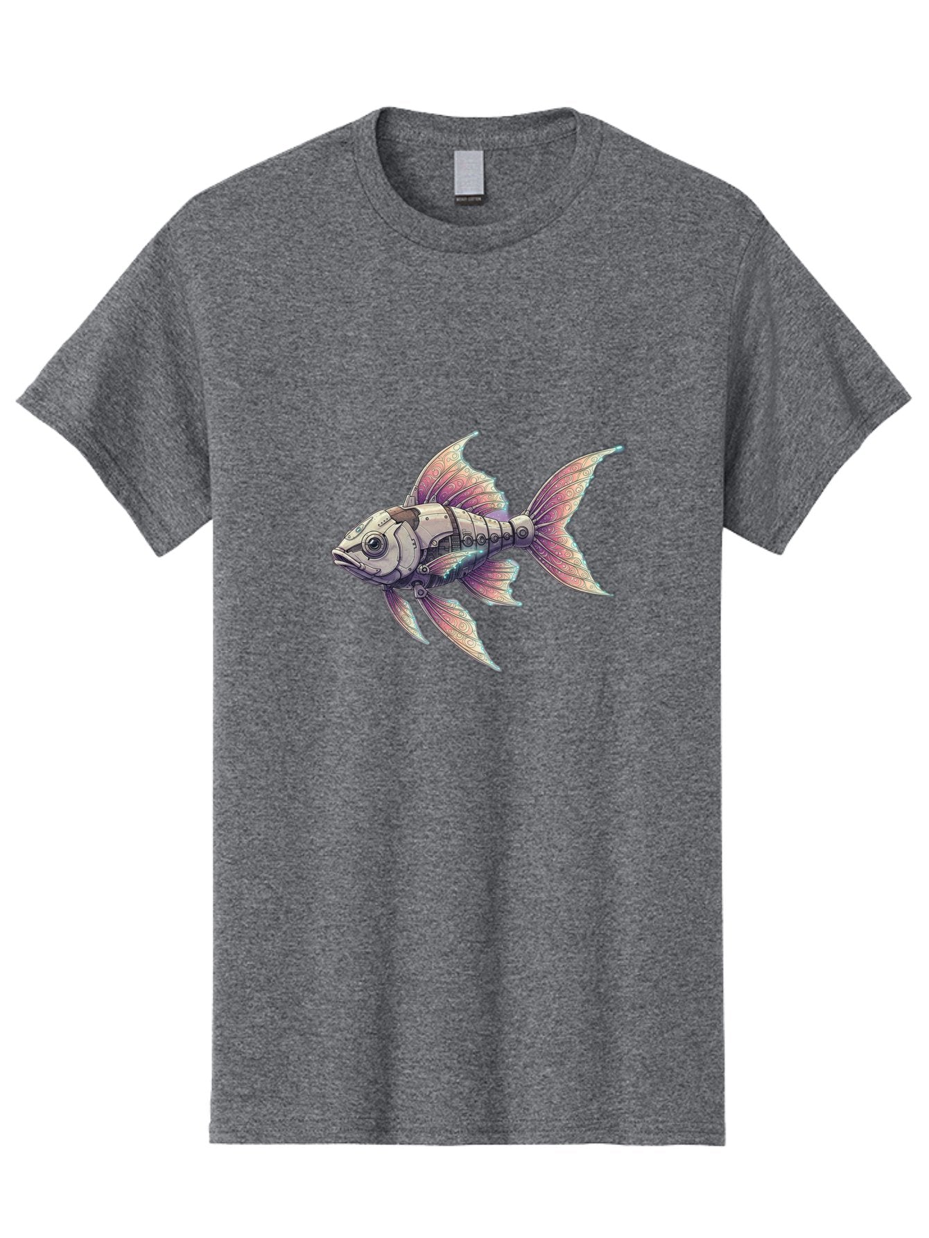 Steampunk-Fish-4 Men'S Graphic Tee, 100% Cotton, Comfortable Casual Summer Wear, Machine Washable, Vintage Camera, Old Camera, Antique Camera, Black Camera, Classic Photography, Photography Equipment, Nostalgic Device, Film Camera, Camera Art Bal415 14