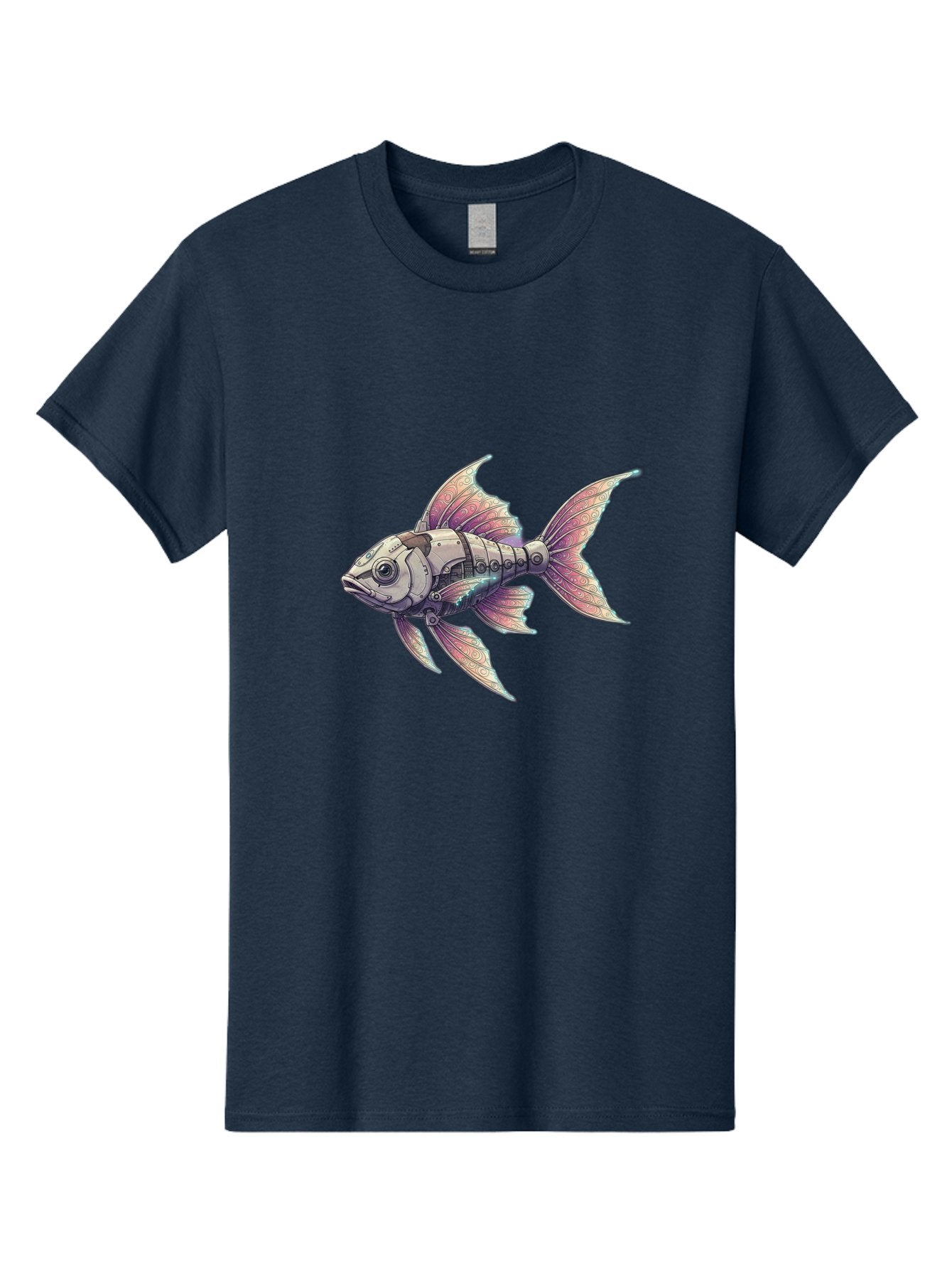 Steampunk-Fish-4 Men'S Graphic Tee, 100% Cotton, Comfortable Casual Summer Wear, Machine Washable, Vintage Camera, Old Camera, Antique Camera, Black Camera, Classic Photography, Photography Equipment, Nostalgic Device, Film Camera, Camera Art Bal415 9
