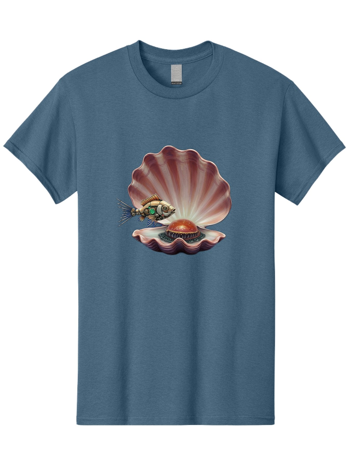 Steampunk-Fish-Pearl-Shell Men'S Graphic Tee, 100% Cotton, Comfortable Casual Summer Wear, Machine Washable, Vintage Camera, Old Camera, Antique Camera, Black Camera, Classic Photography, Photography Equipment, Nostalgic Device, Film Camera, Bal417 14