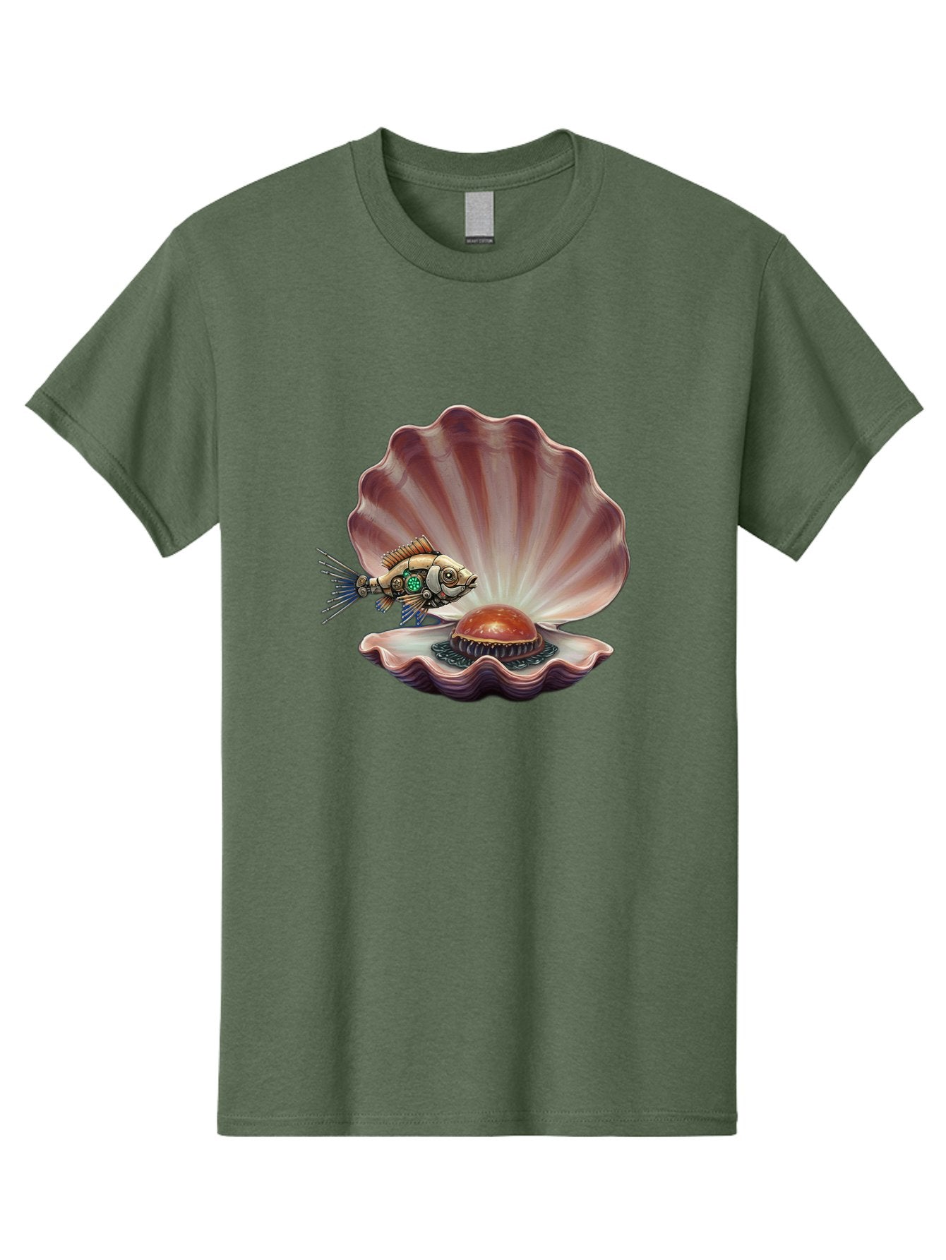 Steampunk-Fish-Pearl-Shell Men'S Graphic Tee, 100% Cotton, Comfortable Casual Summer Wear, Machine Washable, Vintage Camera, Old Camera, Antique Camera, Black Camera, Classic Photography, Photography Equipment, Nostalgic Device, Film Camera, Bal417 6
