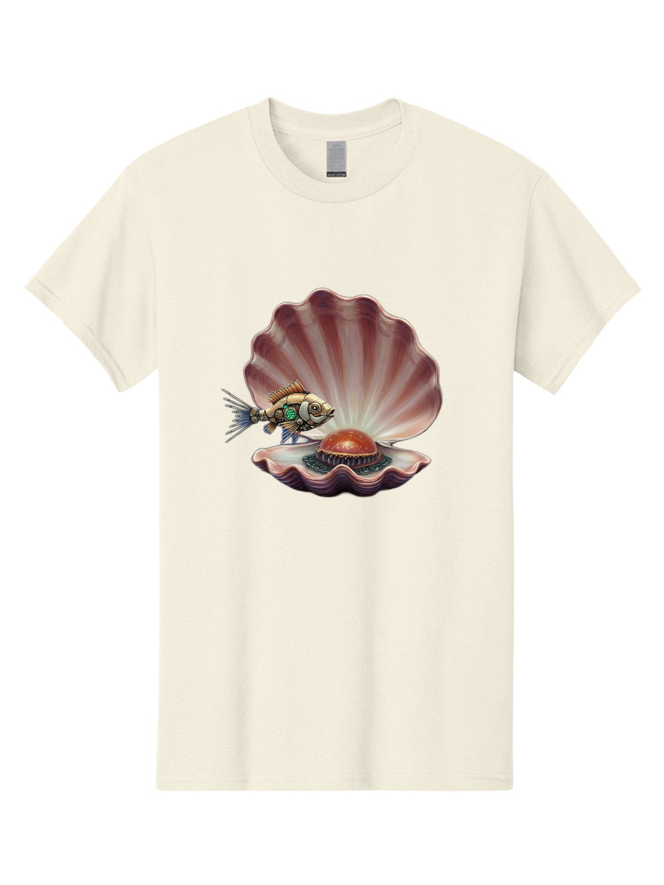 Steampunk-Fish-Pearl-Shell Men'S Graphic Tee, 100% Cotton, Comfortable Casual Summer Wear, Machine Washable, Vintage Camera, Old Camera, Antique Camera, Black Camera, Classic Photography, Photography Equipment, Nostalgic Device, Film Camera, Bal417 5