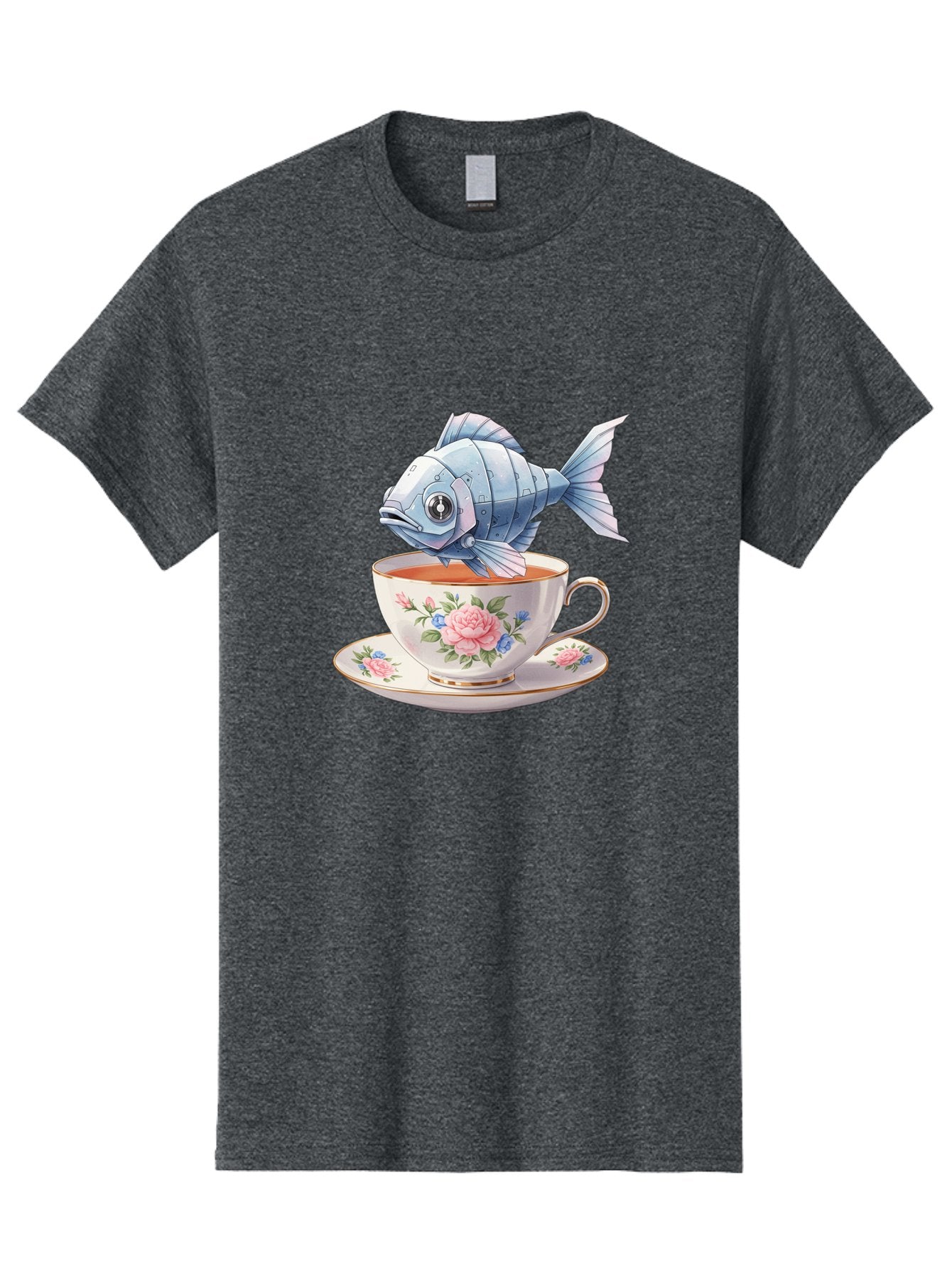 Steampunk-Fish-Tea Men'S Graphic Tee, 100% Cotton, Comfortable Casual Summer Wear, Machine Washable, Vintage Camera, Old Camera, Antique Camera, Black Camera, Classic Photography, Photography Equipment, Nostalgic Device, Film Camera, Bal418