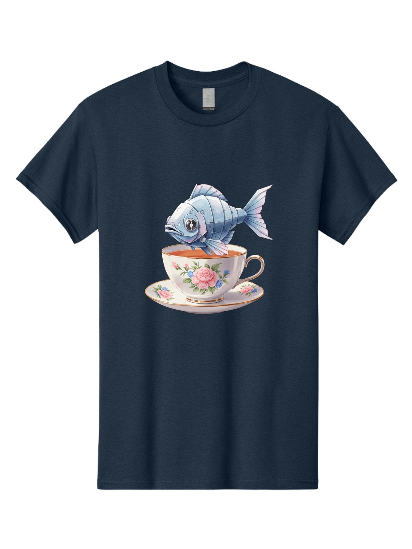 Steampunk-Fish-Tea Men'S Graphic Tee, 100% Cotton, Comfortable Casual Summer Wear, Machine Washable, Vintage Camera, Old Camera, Antique Camera, Black Camera, Classic Photography, Photography Equipment, Nostalgic Device, Film Camera, Bal418 4