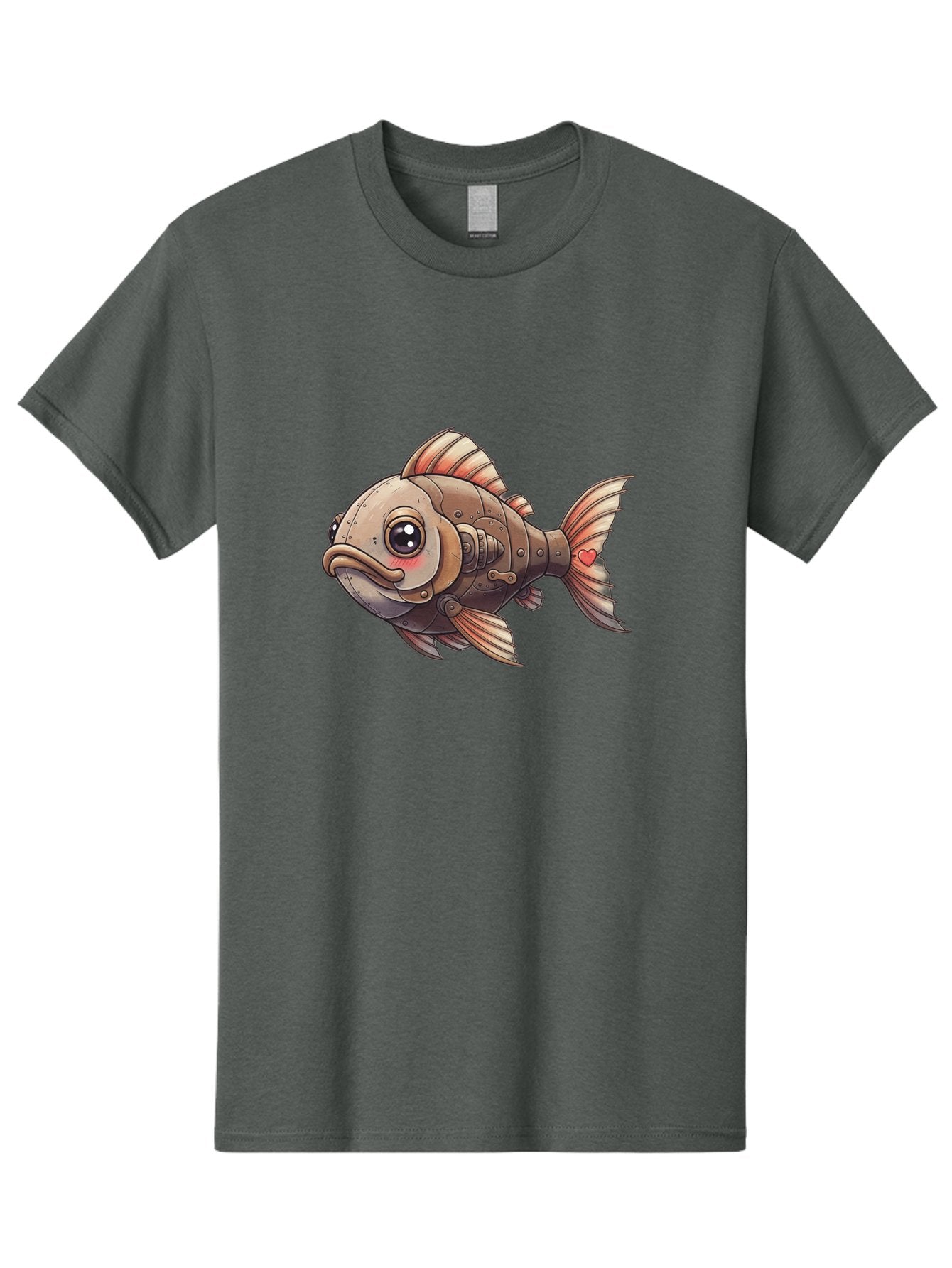 Steampunk-Fish Men'S Graphic Tee, 100% Cotton, Comfortable Casual Summer Wear, Machine Washable, Vintage Camera, Old Camera, Antique Camera, Black Camera, Classic Photography, Photography Equipment, Nostalgic Device, Film Camera, Camera Art Bal419 5