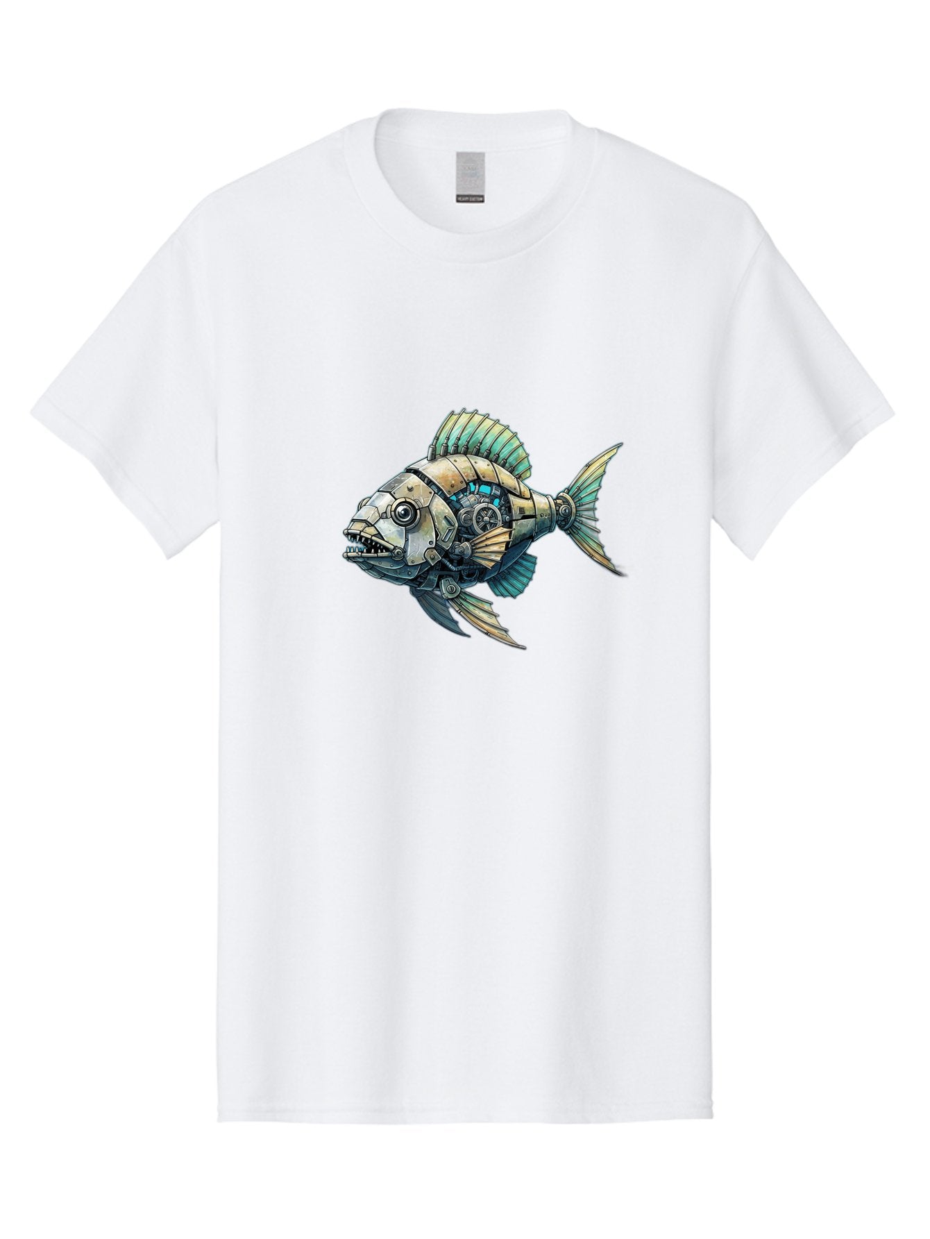 Steampunk-Piranha Men'S Graphic Tee, 100% Cotton, Comfortable Casual Summer Wear, Machine Washable, Vintage Camera, Old Camera, Antique Camera, Black Camera, Classic Photography, Photography Equipment, Nostalgic Device, Film Camera, Camera Art Bal421 5