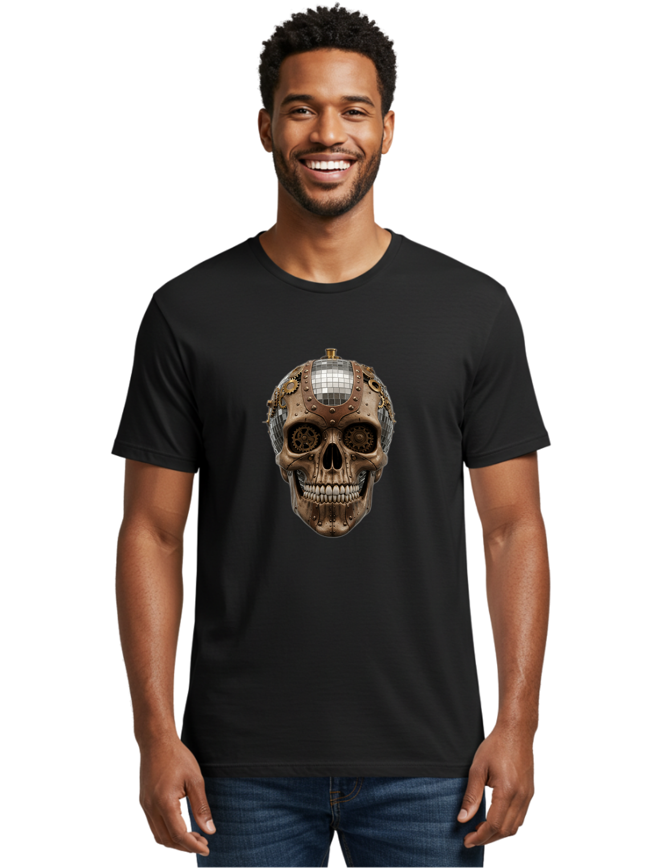 Steampunk-Skull Men'S Graphic Tee, 100% Cotton, Comfortable Casual Summer Wear, Machine Washable, Vintage Camera, Old Camera, Antique Camera, Black Camera, Classic Photography, Photography Equipment, Nostalgic Device, Film Camera, Camera Art Bal422 20