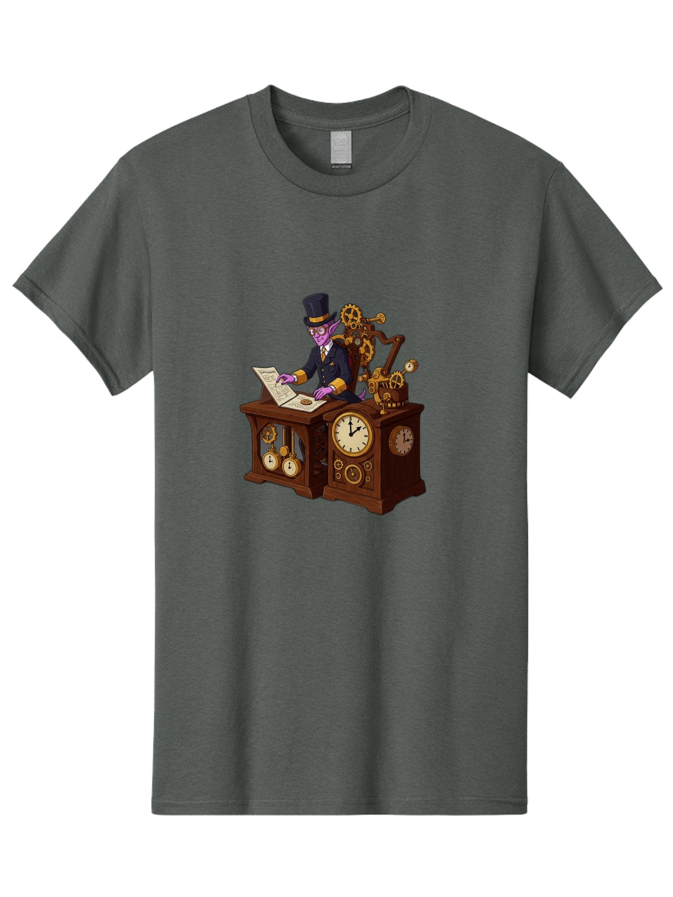 Steampunk-Timekeeper Men'S Graphic Tee, 100% Cotton, Comfortable Casual Summer Wear, Machine Washable, Vintage Camera, Old Camera, Antique Camera, Black Camera, Classic Photography, Photography Equipment, Nostalgic Device, Film Camera, Bal424 10