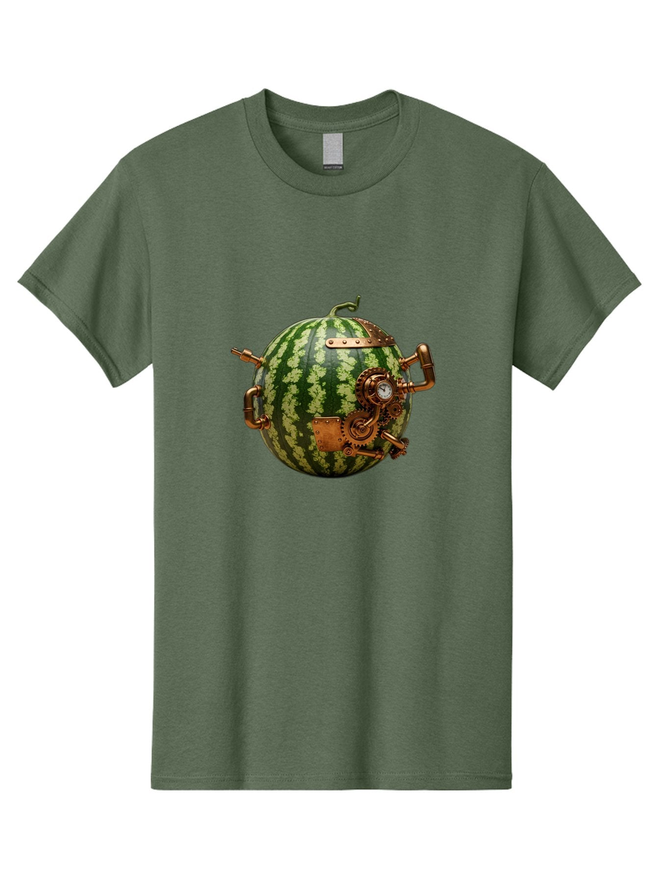 Steampunk-Watermelon Men'S Graphic Tee, 100% Cotton, Comfortable Casual Summer Wear, Machine Washable, Vintage Camera, Old Camera, Antique Camera, Black Camera, Classic Photography, Photography Equipment, Nostalgic Device, Film Camera, Bal425 5