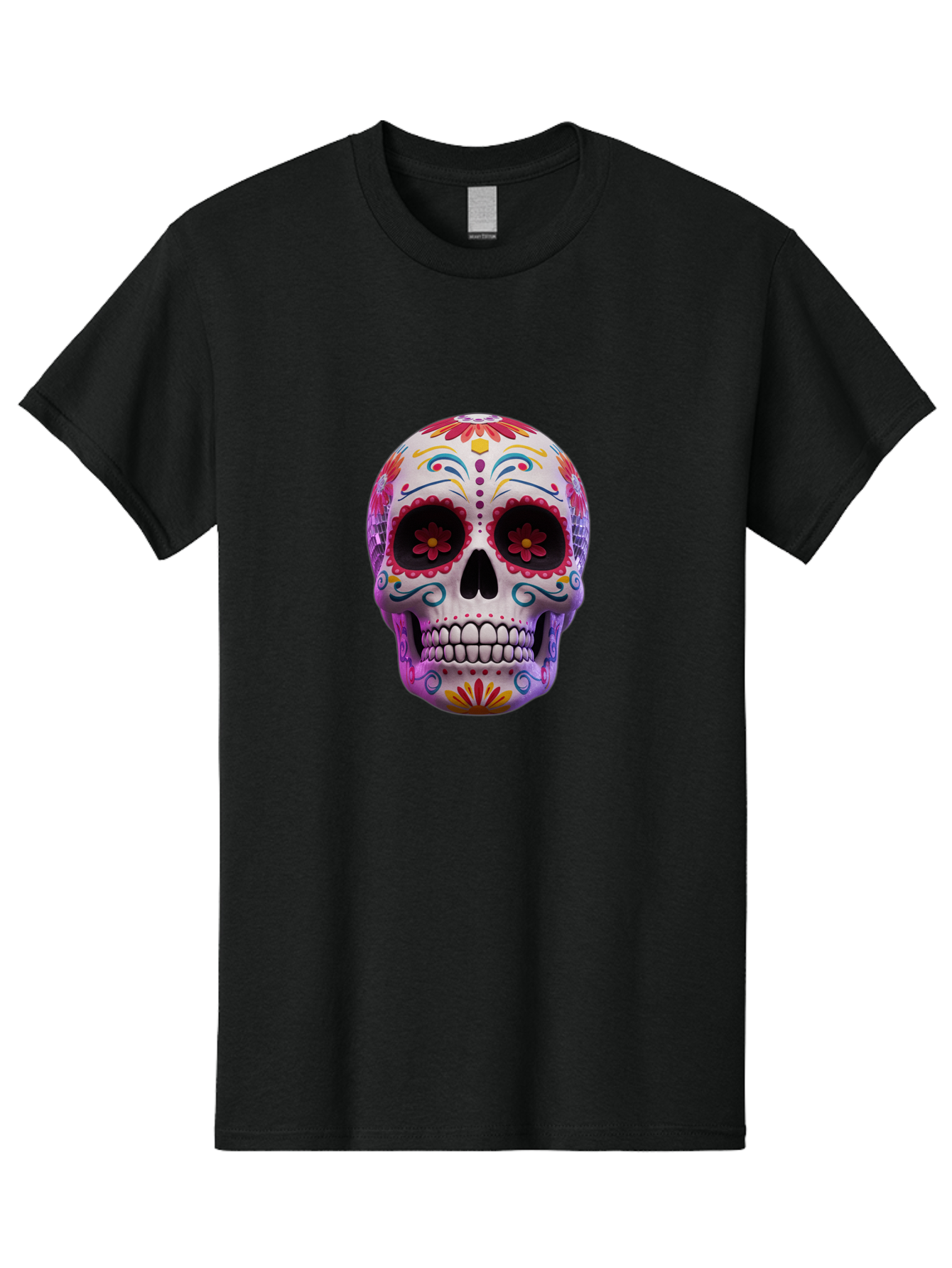 Sugar-Skull-1 Men'S Graphic Tee, 100% Cotton, Comfortable Casual Summer Wear, Machine Washable, Vintage Camera, Old Camera, Antique Camera, Black Camera, Classic Photography, Photography Equipment, Nostalgic Device, Film Camera, Camera Art Bal435 14