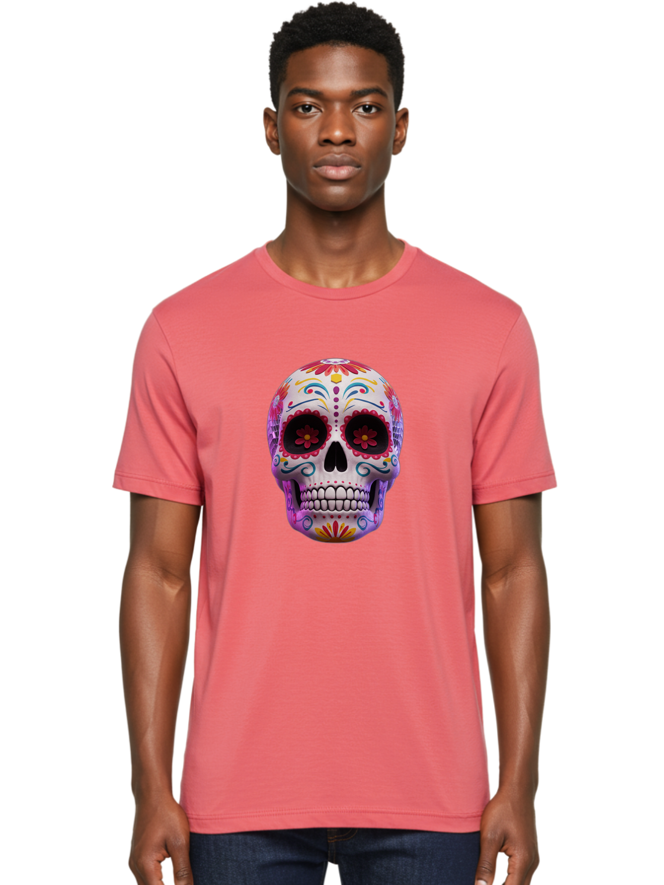 Sugar-Skull-1 Men'S Graphic Tee, 100% Cotton, Comfortable Casual Summer Wear, Machine Washable, Vintage Camera, Old Camera, Antique Camera, Black Camera, Classic Photography, Photography Equipment, Nostalgic Device, Film Camera, Camera Art Bal435 18