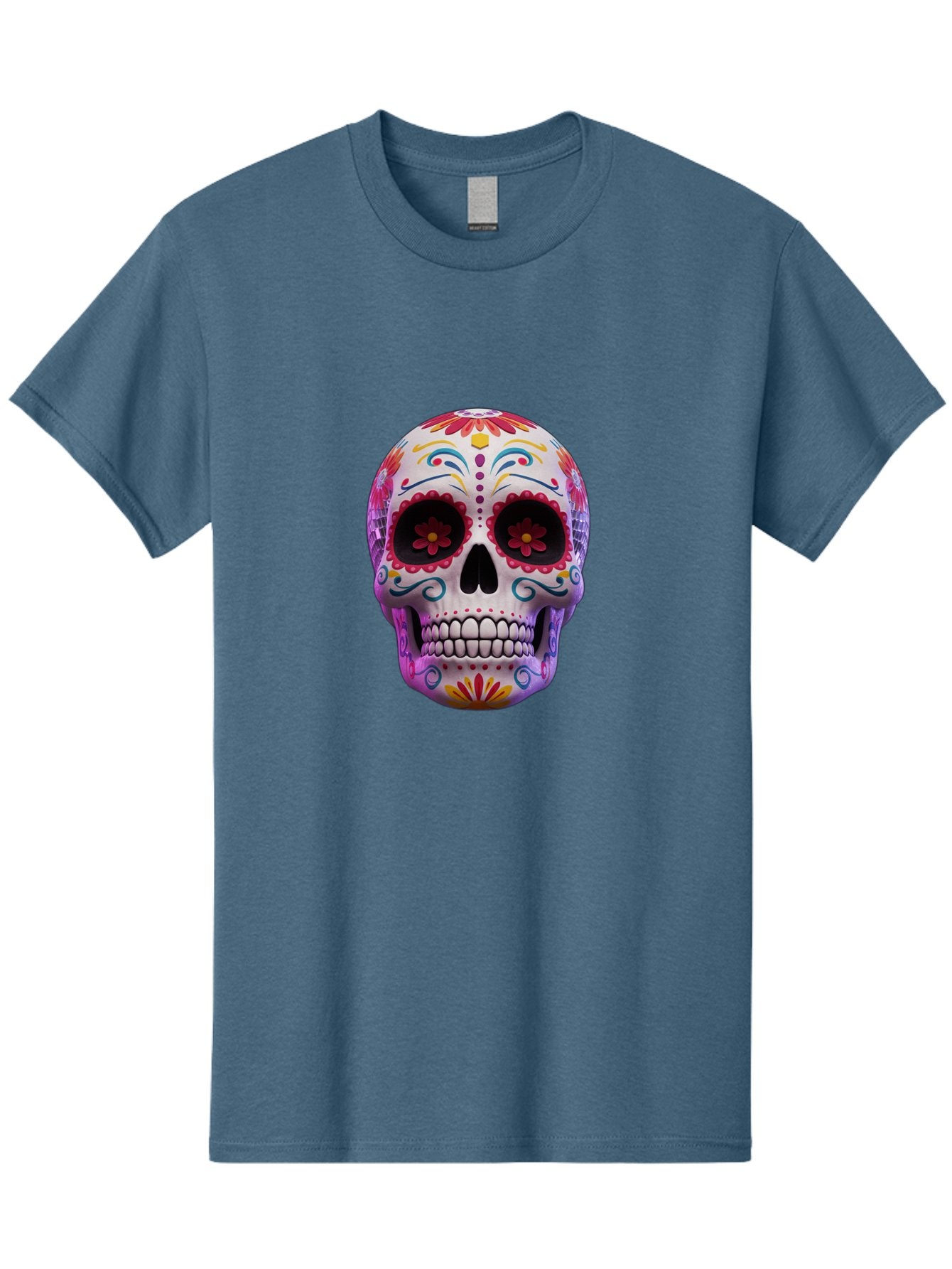 Sugar-Skull-1 Men'S Graphic Tee, 100% Cotton, Comfortable Casual Summer Wear, Machine Washable, Vintage Camera, Old Camera, Antique Camera, Black Camera, Classic Photography, Photography Equipment, Nostalgic Device, Film Camera, Camera Art Bal435 8