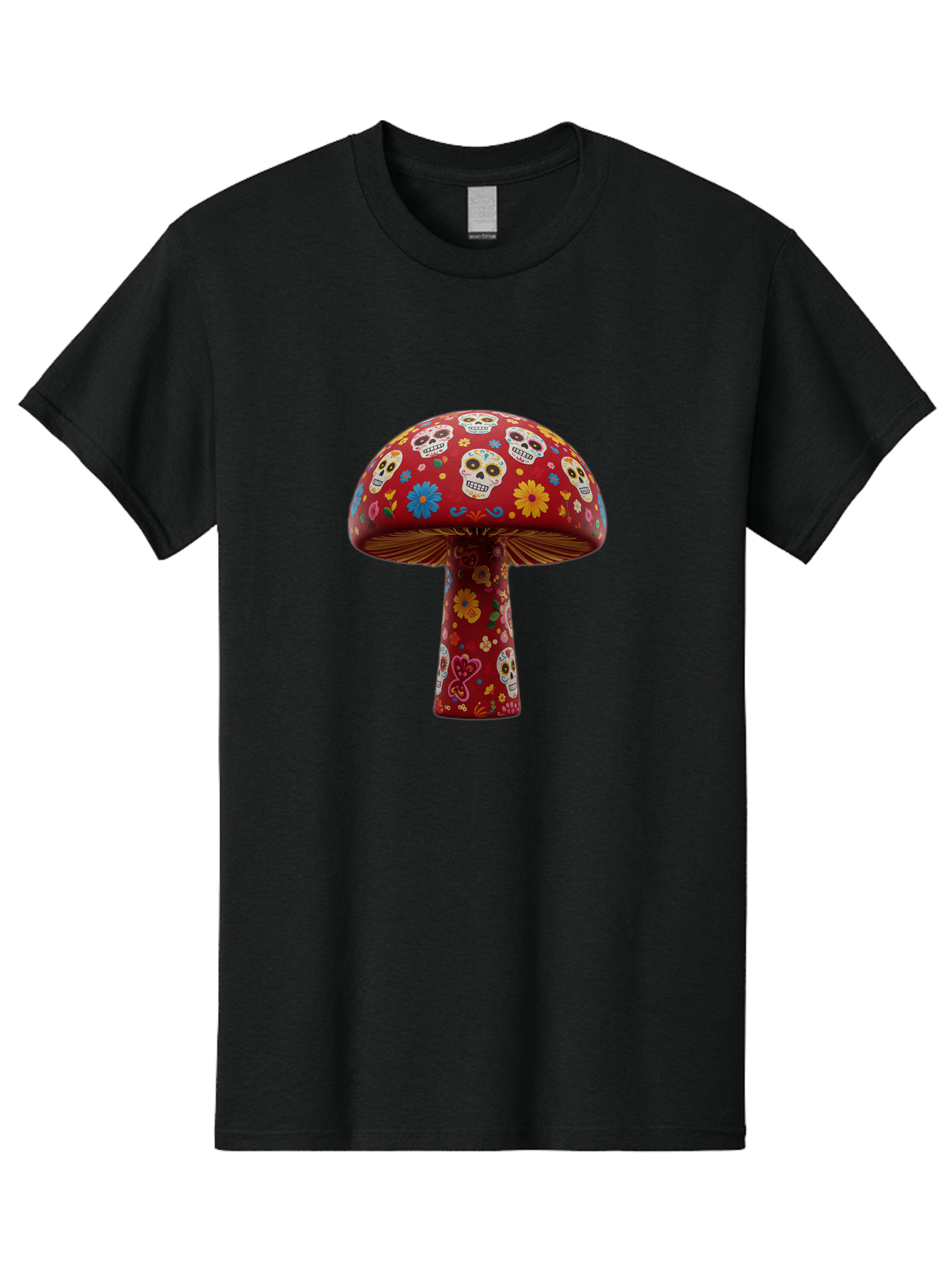 Sugar-Skull-Mushroom Men'S Graphic Tee, 100% Cotton, Comfortable Casual Summer Wear, Machine Washable, Vintage Camera, Old Camera, Antique Camera, Black Camera, Classic Photography, Photography Equipment, Nostalgic Device, Film Camera, Bal437 7