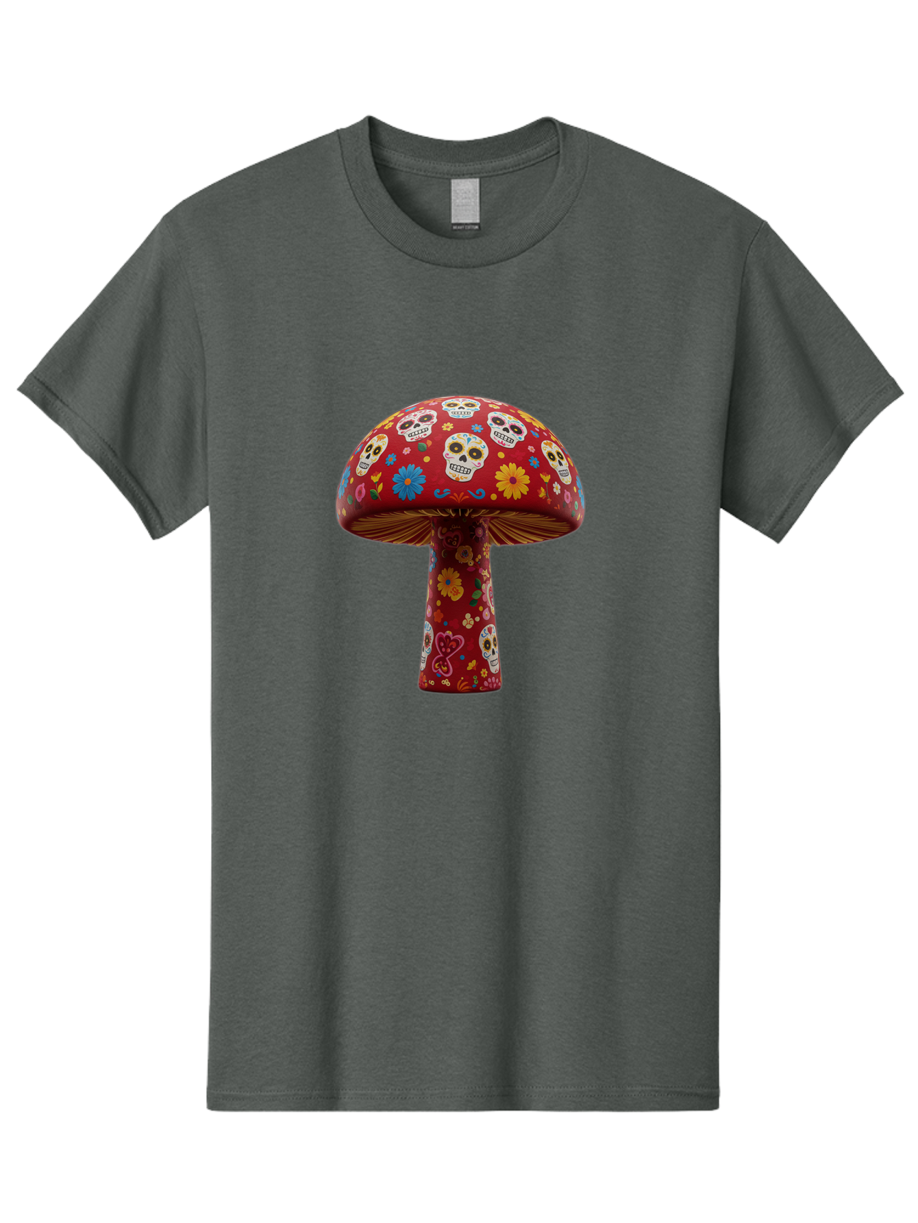 Sugar-Skull-Mushroom Men'S Graphic Tee, 100% Cotton, Comfortable Casual Summer Wear, Machine Washable, Vintage Camera, Old Camera, Antique Camera, Black Camera, Classic Photography, Photography Equipment, Nostalgic Device, Film Camera, Bal437