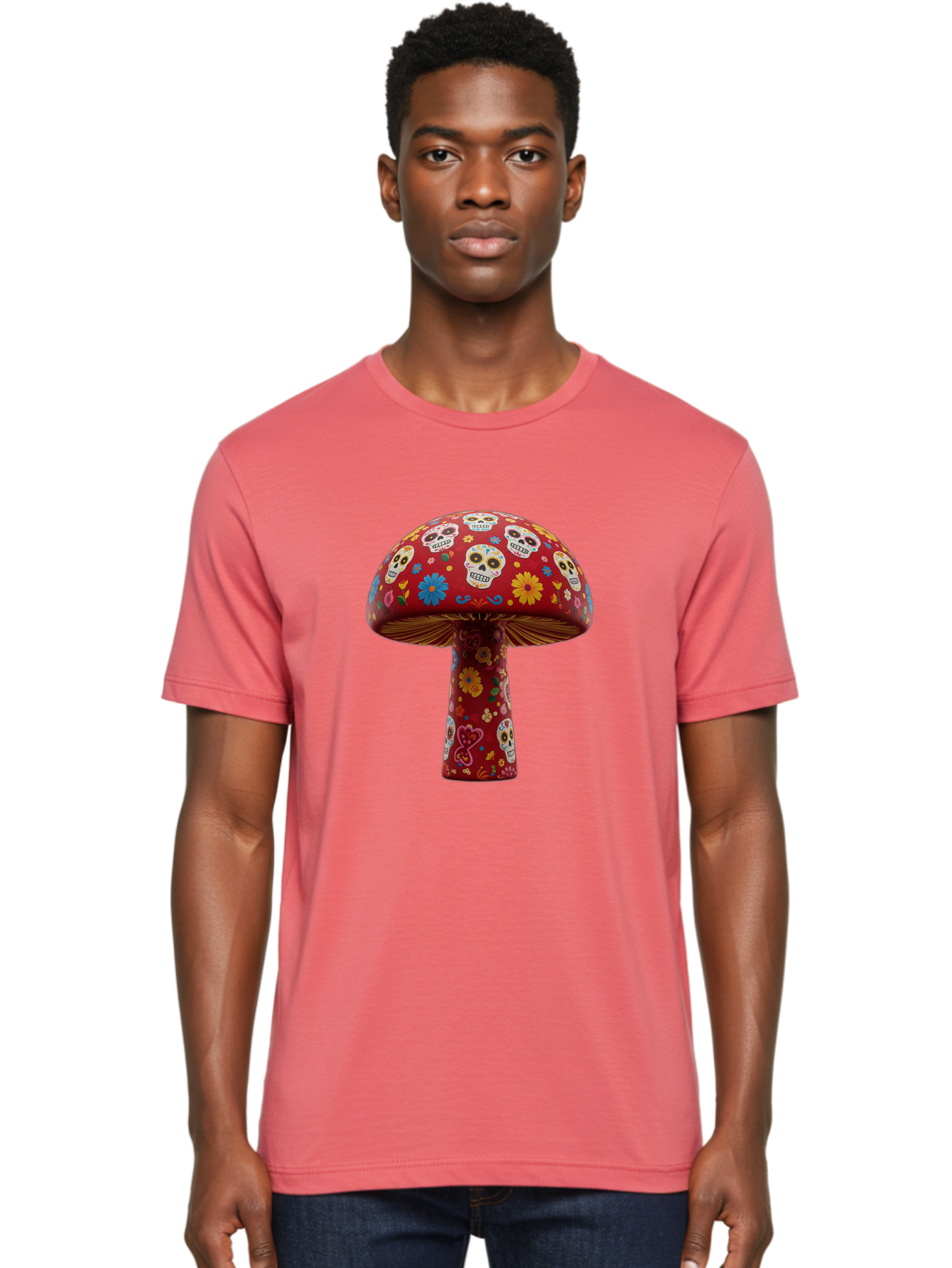 Sugar-Skull-Mushroom Men'S Graphic Tee, 100% Cotton, Comfortable Casual Summer Wear, Machine Washable, Vintage Camera, Old Camera, Antique Camera, Black Camera, Classic Photography, Photography Equipment, Nostalgic Device, Film Camera, Bal437 20