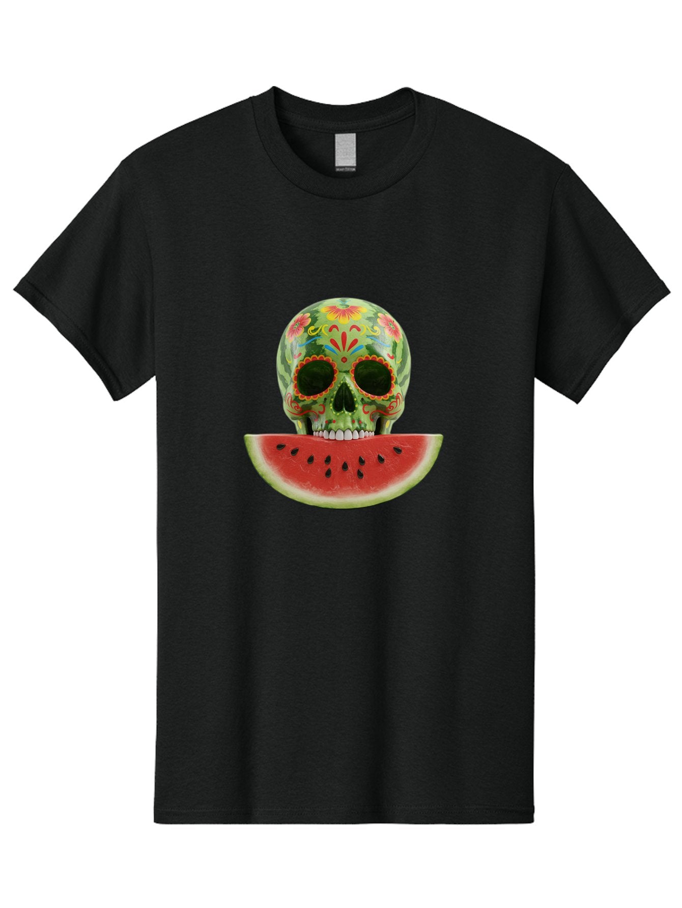Sugar-Skull-Watermelon Men'S Graphic Tee, 100% Cotton, Comfortable Casual Summer Wear, Machine Washable, Vintage Camera, Old Camera, Antique Camera, Black Camera, Classic Photography, Photography Equipment, Nostalgic Device, Film Camera, Bal438 5