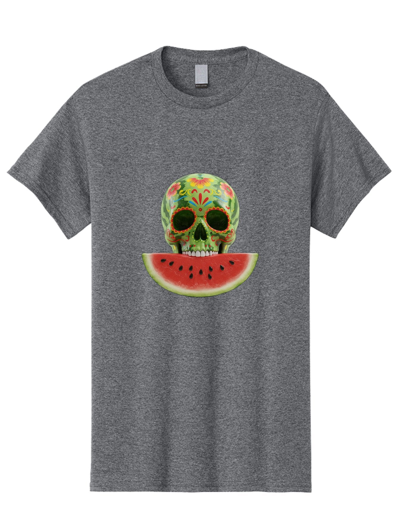 Sugar-Skull-Watermelon Men'S Graphic Tee, 100% Cotton, Comfortable Casual Summer Wear, Machine Washable, Vintage Camera, Old Camera, Antique Camera, Black Camera, Classic Photography, Photography Equipment, Nostalgic Device, Film Camera, Bal438 15