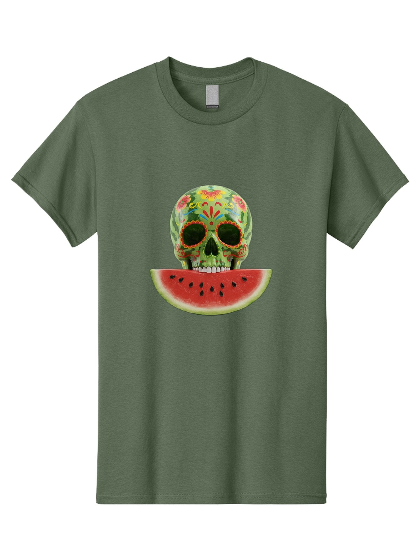 Sugar-Skull-Watermelon Men'S Graphic Tee, 100% Cotton, Comfortable Casual Summer Wear, Machine Washable, Vintage Camera, Old Camera, Antique Camera, Black Camera, Classic Photography, Photography Equipment, Nostalgic Device, Film Camera, Bal438
