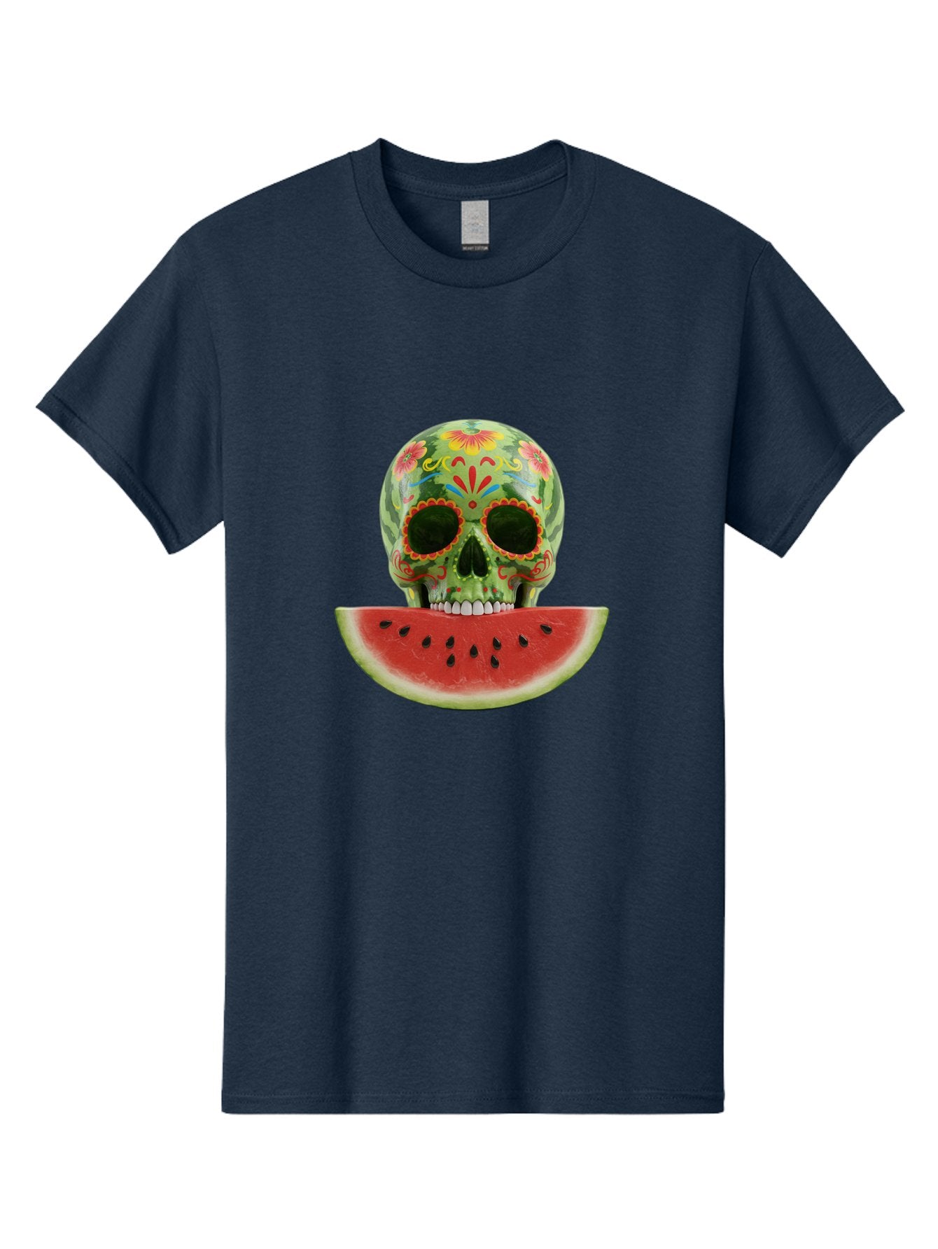 Sugar-Skull-Watermelon Men'S Graphic Tee, 100% Cotton, Comfortable Casual Summer Wear, Machine Washable, Vintage Camera, Old Camera, Antique Camera, Black Camera, Classic Photography, Photography Equipment, Nostalgic Device, Film Camera, Bal438