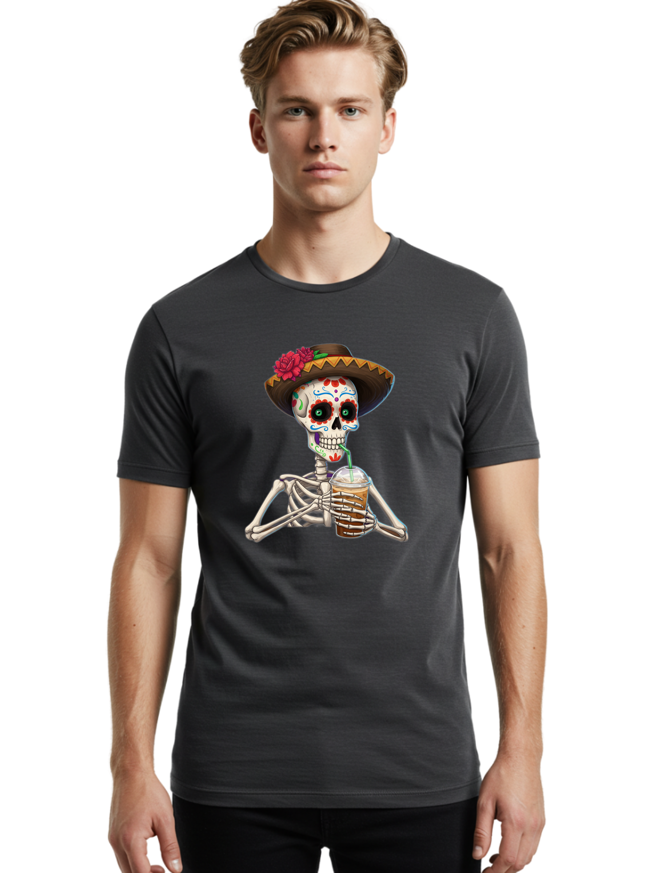 Sugar-Skull Men'S Graphic Tee, 100% Cotton, Comfortable Casual Summer Wear, Machine Washable, Vintage Camera, Old Camera, Antique Camera, Black Camera, Classic Photography, Photography Equipment, Nostalgic Device, Film Camera, Camera Art Bal439 22