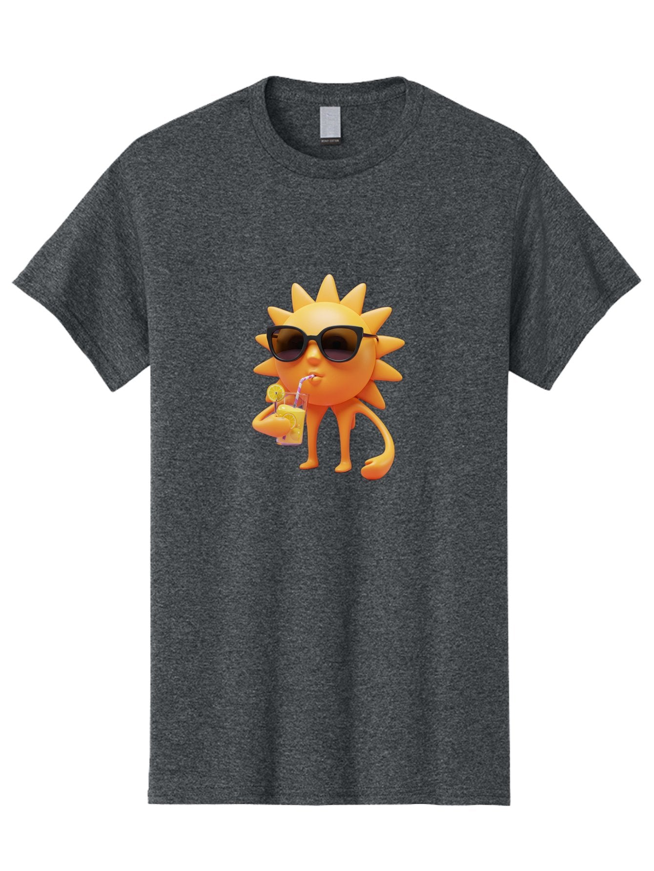 Sun-Drinking-Juice-1 Men'S Graphic Tee, 100% Cotton, Comfortable Casual Summer Wear, Machine Washable, Vintage Camera, Old Camera, Antique Camera, Black Camera, Classic Photography, Photography Equipment, Nostalgic Device, Film Camera, Bal441 3