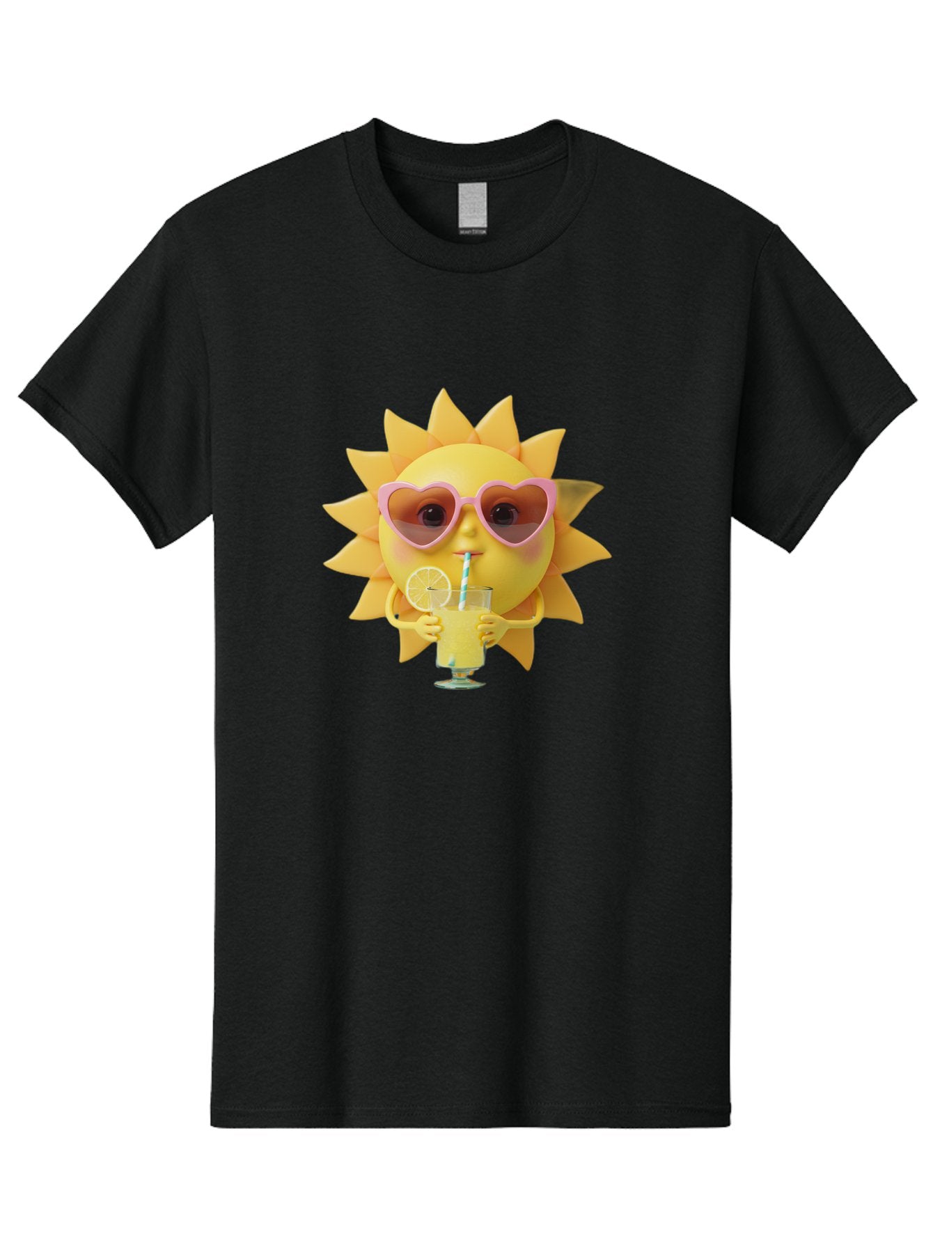 Sun-With-Sunglasses-Drinking-Lemonade Men'S Graphic Tee, 100% Cotton, Comfortable Casual Summer Wear, Machine Washable, Vintage Camera, Old Camera, Antique Camera, Black Camera, Classic Photography, Photography Equipment, Nostalgic Device, Bal444 4