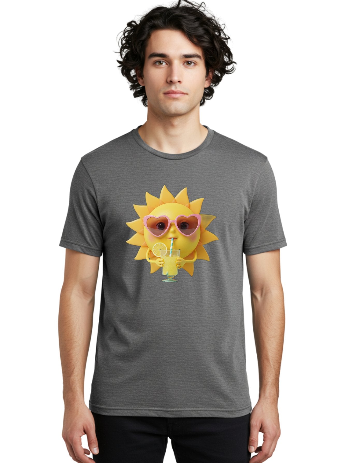 Sun-With-Sunglasses-Drinking-Lemonade Men'S Graphic Tee, 100% Cotton, Comfortable Casual Summer Wear, Machine Washable, Vintage Camera, Old Camera, Antique Camera, Black Camera, Classic Photography, Photography Equipment, Nostalgic Device, Bal444 21