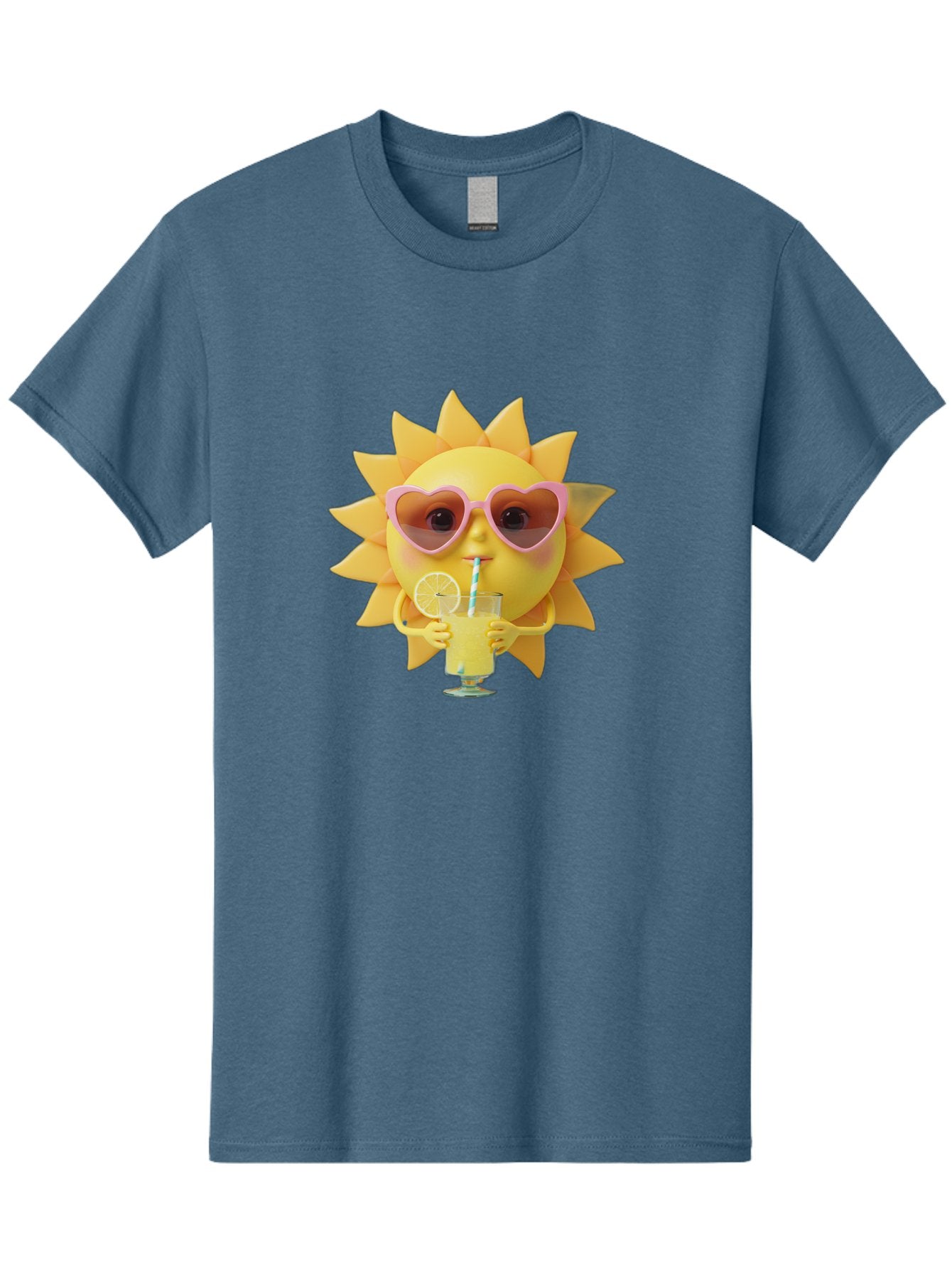 Sun-With-Sunglasses-Drinking-Lemonade Men'S Graphic Tee, 100% Cotton, Comfortable Casual Summer Wear, Machine Washable, Vintage Camera, Old Camera, Antique Camera, Black Camera, Classic Photography, Photography Equipment, Nostalgic Device, Bal444