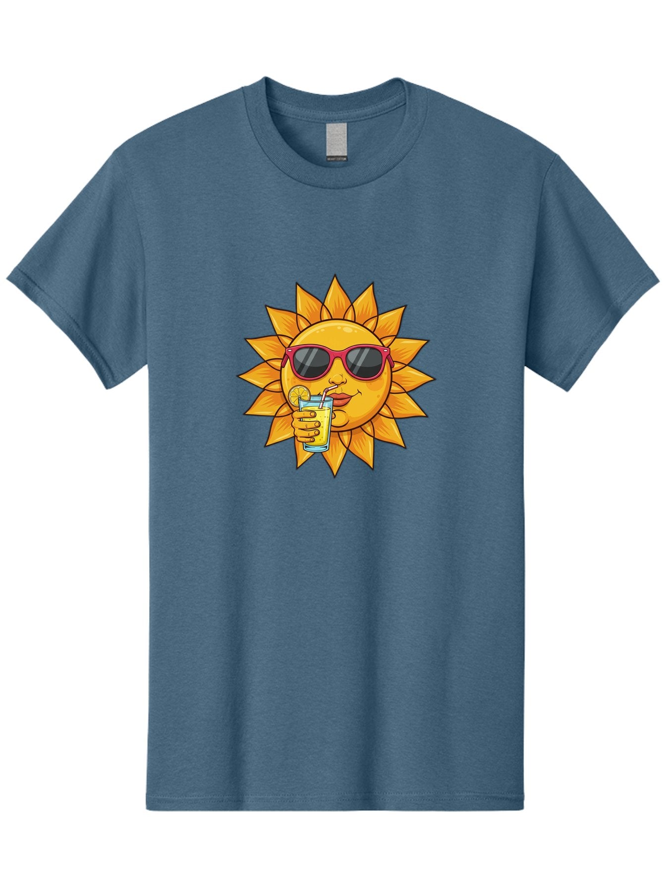 Sun-With-Sunglasses-Drinking Men'S Graphic Tee, 100% Cotton, Comfortable Casual Summer Wear, Machine Washable, Vintage Camera, Old Camera, Antique Camera, Black Camera, Classic Photography, Photography Equipment, Nostalgic Device, Film Camera, Bal445 13