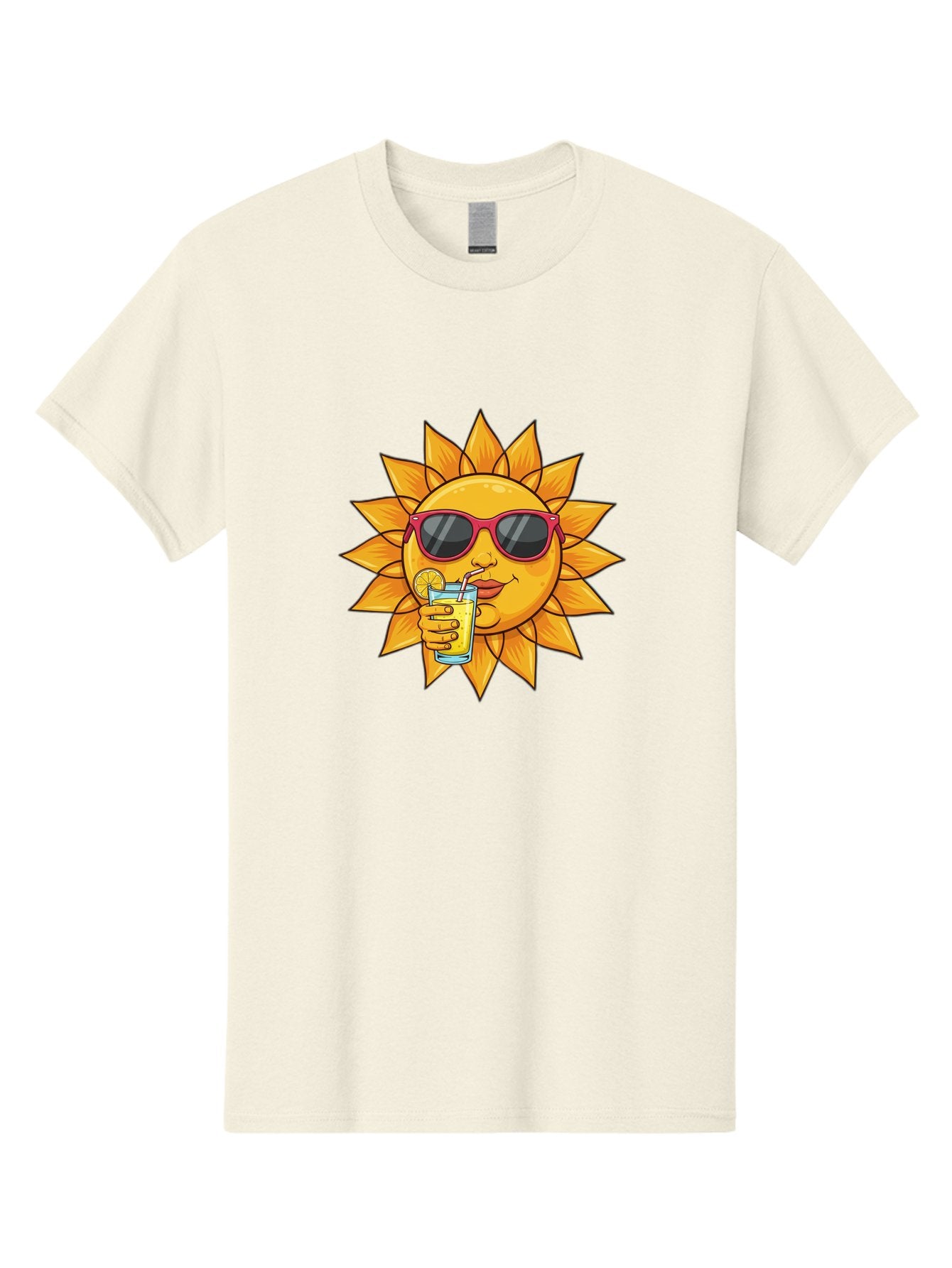 Sun-With-Sunglasses-Drinking Men'S Graphic Tee, 100% Cotton, Comfortable Casual Summer Wear, Machine Washable, Vintage Camera, Old Camera, Antique Camera, Black Camera, Classic Photography, Photography Equipment, Nostalgic Device, Film Camera, Bal445