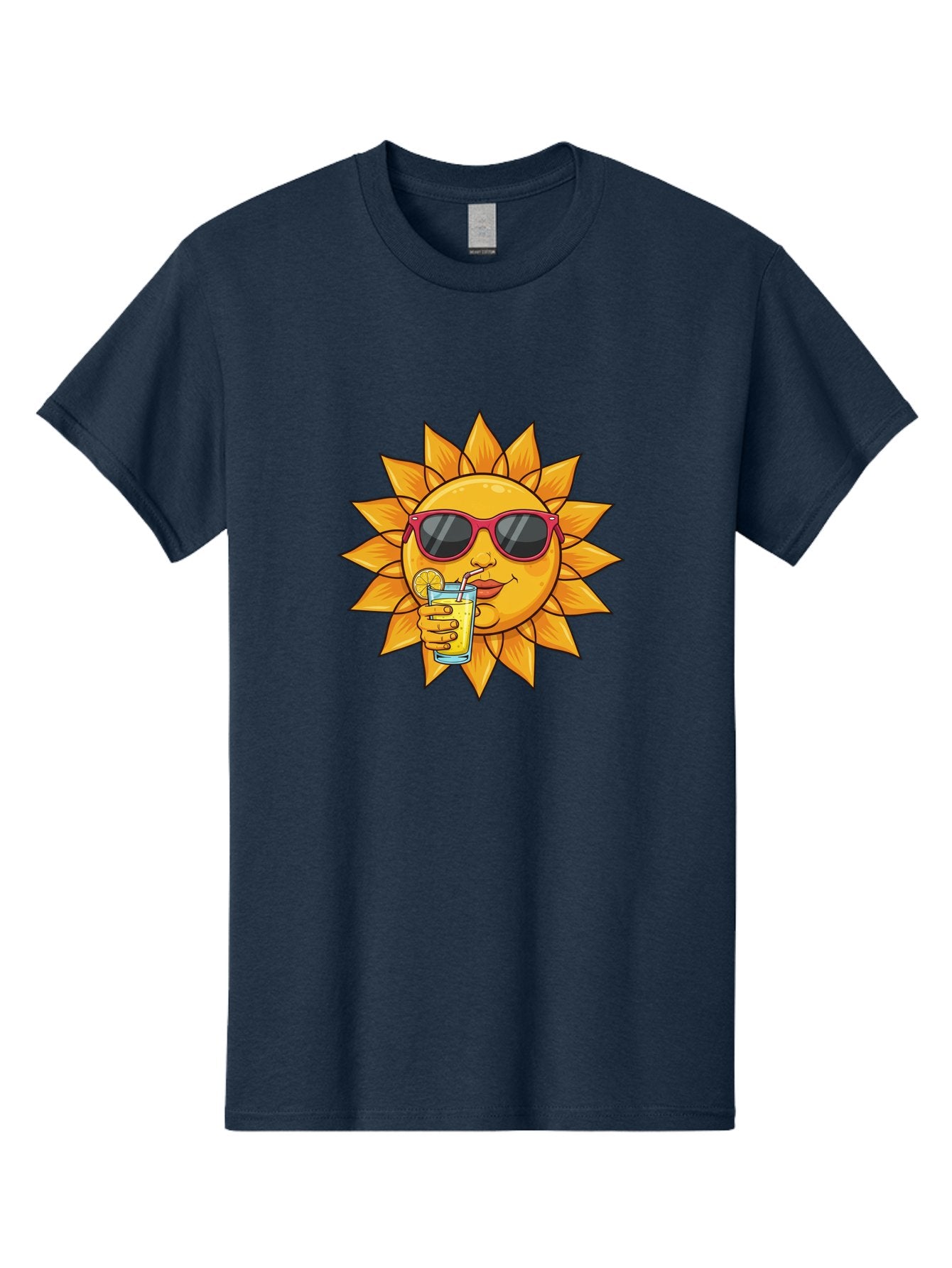 Sun-With-Sunglasses-Drinking Men'S Graphic Tee, 100% Cotton, Comfortable Casual Summer Wear, Machine Washable, Vintage Camera, Old Camera, Antique Camera, Black Camera, Classic Photography, Photography Equipment, Nostalgic Device, Film Camera, Bal445 7