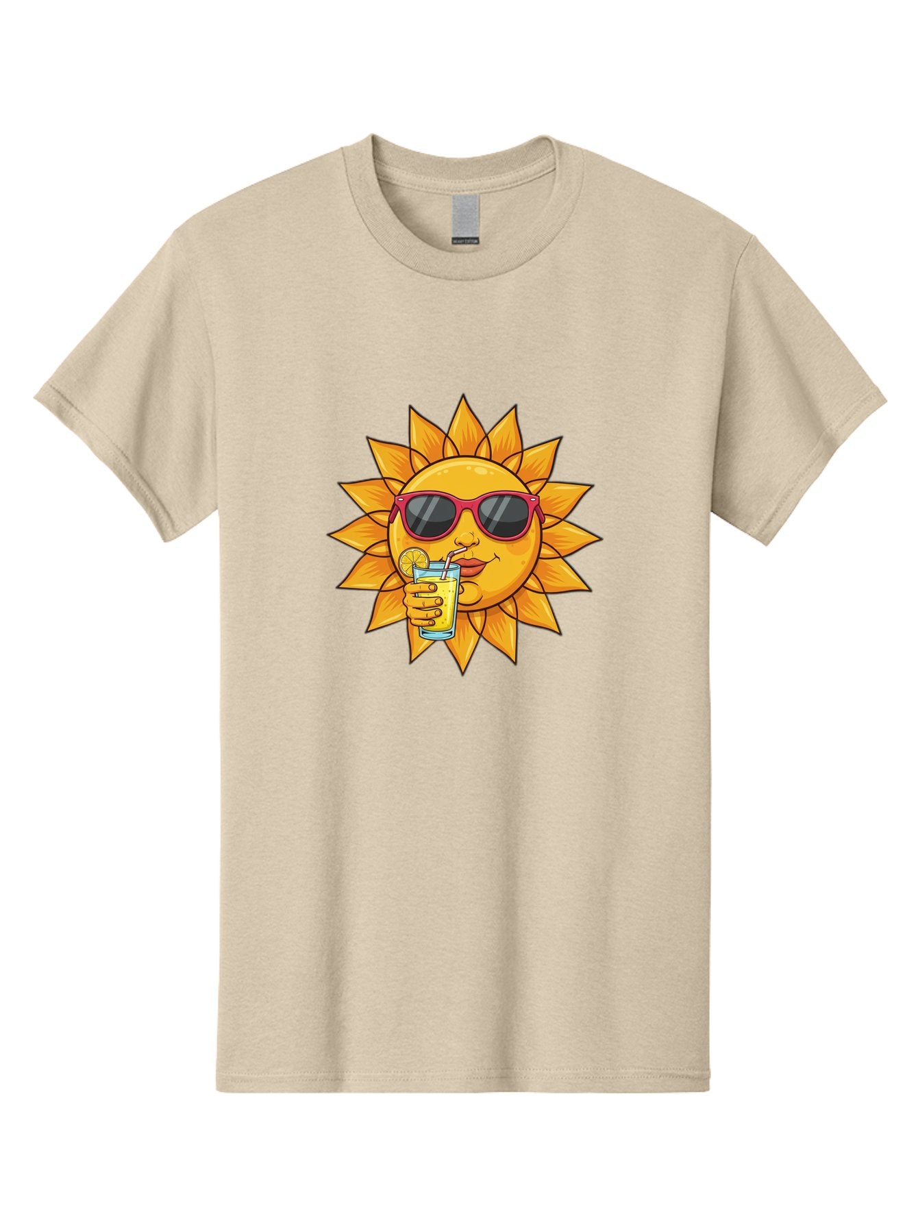 Sun-With-Sunglasses-Drinking Men'S Graphic Tee, 100% Cotton, Comfortable Casual Summer Wear, Machine Washable, Vintage Camera, Old Camera, Antique Camera, Black Camera, Classic Photography, Photography Equipment, Nostalgic Device, Film Camera, Bal445 15