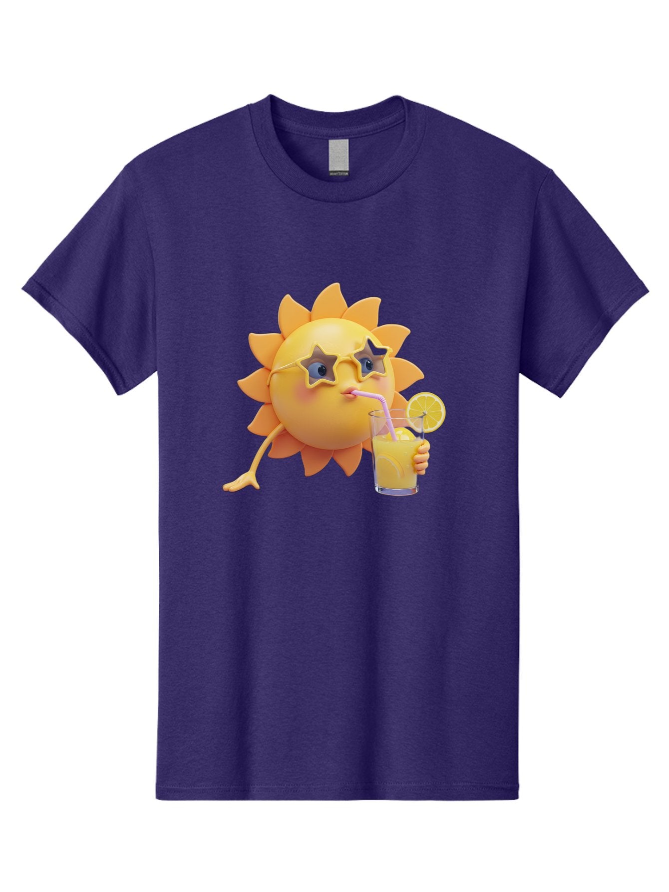 Sunny-Character-Drinking-Juice Men'S Graphic Tee, 100% Cotton, Comfortable Casual Summer Wear, Machine Washable, Vintage Camera, Old Camera, Antique Camera, Black Camera, Classic Photography, Photography Equipment, Nostalgic Device, Bal450