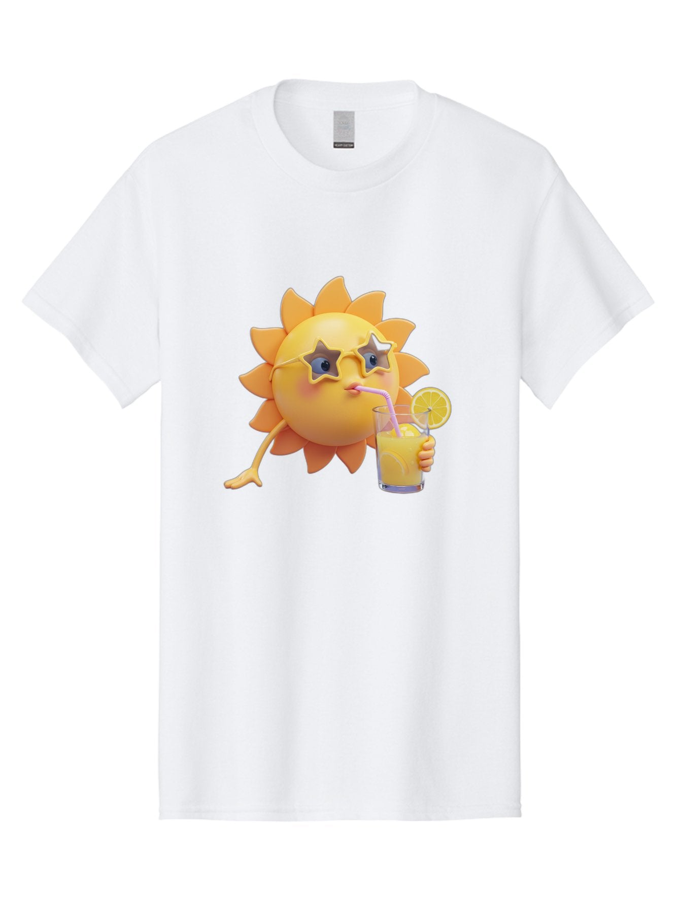 Sunny-Character-Drinking-Juice Men'S Graphic Tee, 100% Cotton, Comfortable Casual Summer Wear, Machine Washable, Vintage Camera, Old Camera, Antique Camera, Black Camera, Classic Photography, Photography Equipment, Nostalgic Device, Bal450 3