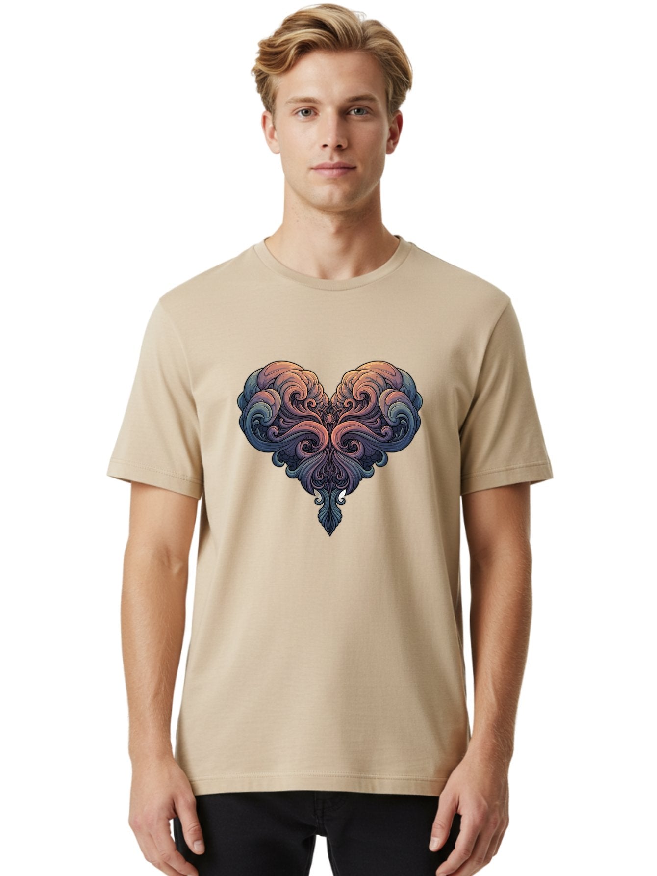 Swirly-Heart-Shaped-Cloud Men'S Graphic Tee, 100% Cotton, Comfortable Casual Summer Wear, Machine Washable, Vintage Camera, Old Camera, Antique Camera, Black Camera, Classic Photography, Photography Equipment, Nostalgic Device, Film Camera, Bal455 24