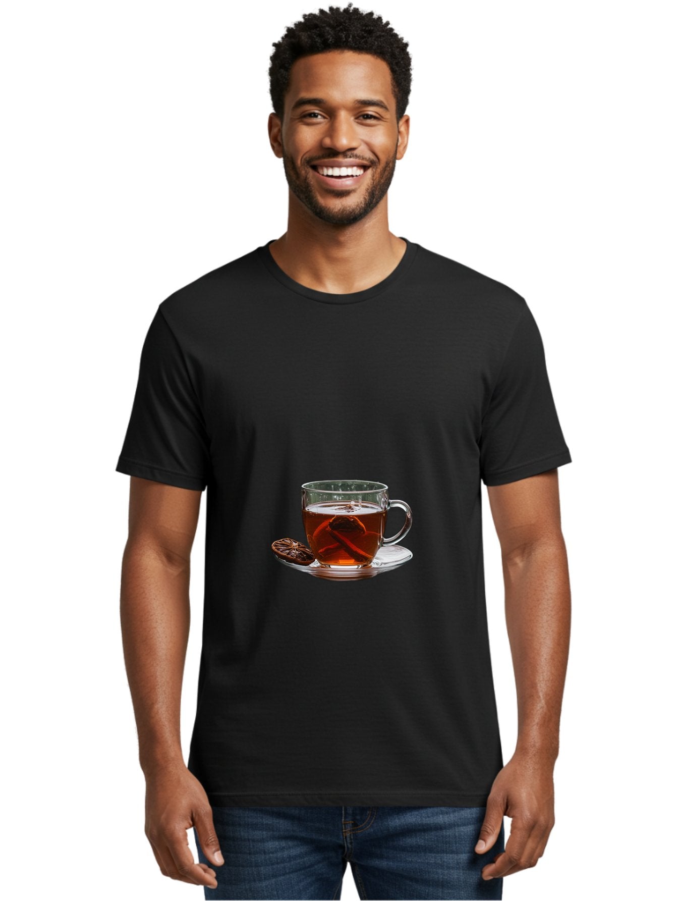 Tea-In-Glass-Cup Men'S Graphic Tee, 100% Cotton, Comfortable Casual Summer Wear, Machine Washable, Vintage Camera, Old Camera, Antique Camera, Black Camera, Classic Photography, Photography Equipment, Nostalgic Device, Film Camera, Camera Art Bal464 25