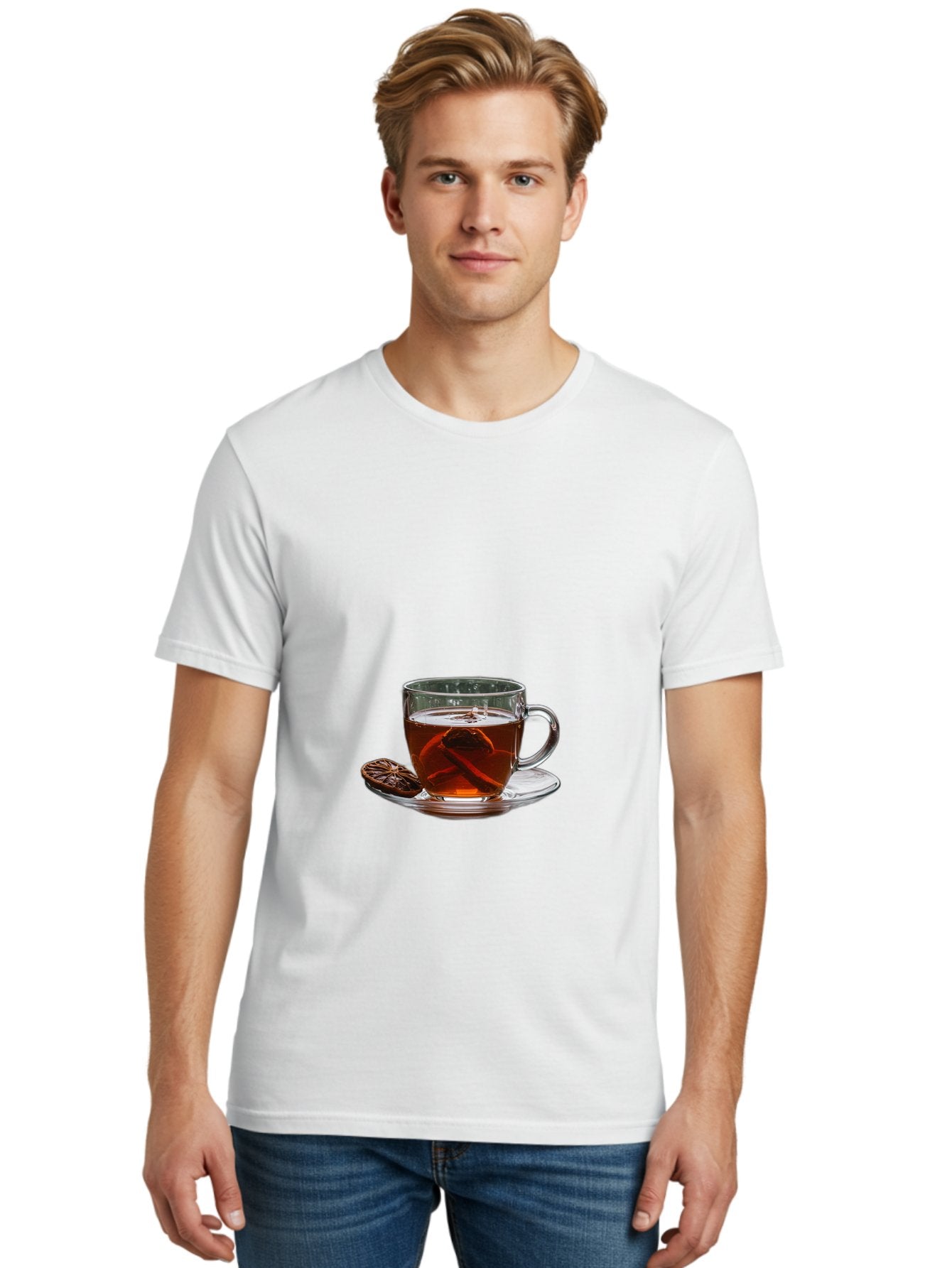 Tea-In-Glass-Cup Men'S Graphic Tee, 100% Cotton, Comfortable Casual Summer Wear, Machine Washable, Vintage Camera, Old Camera, Antique Camera, Black Camera, Classic Photography, Photography Equipment, Nostalgic Device, Film Camera, Camera Art Bal464 20