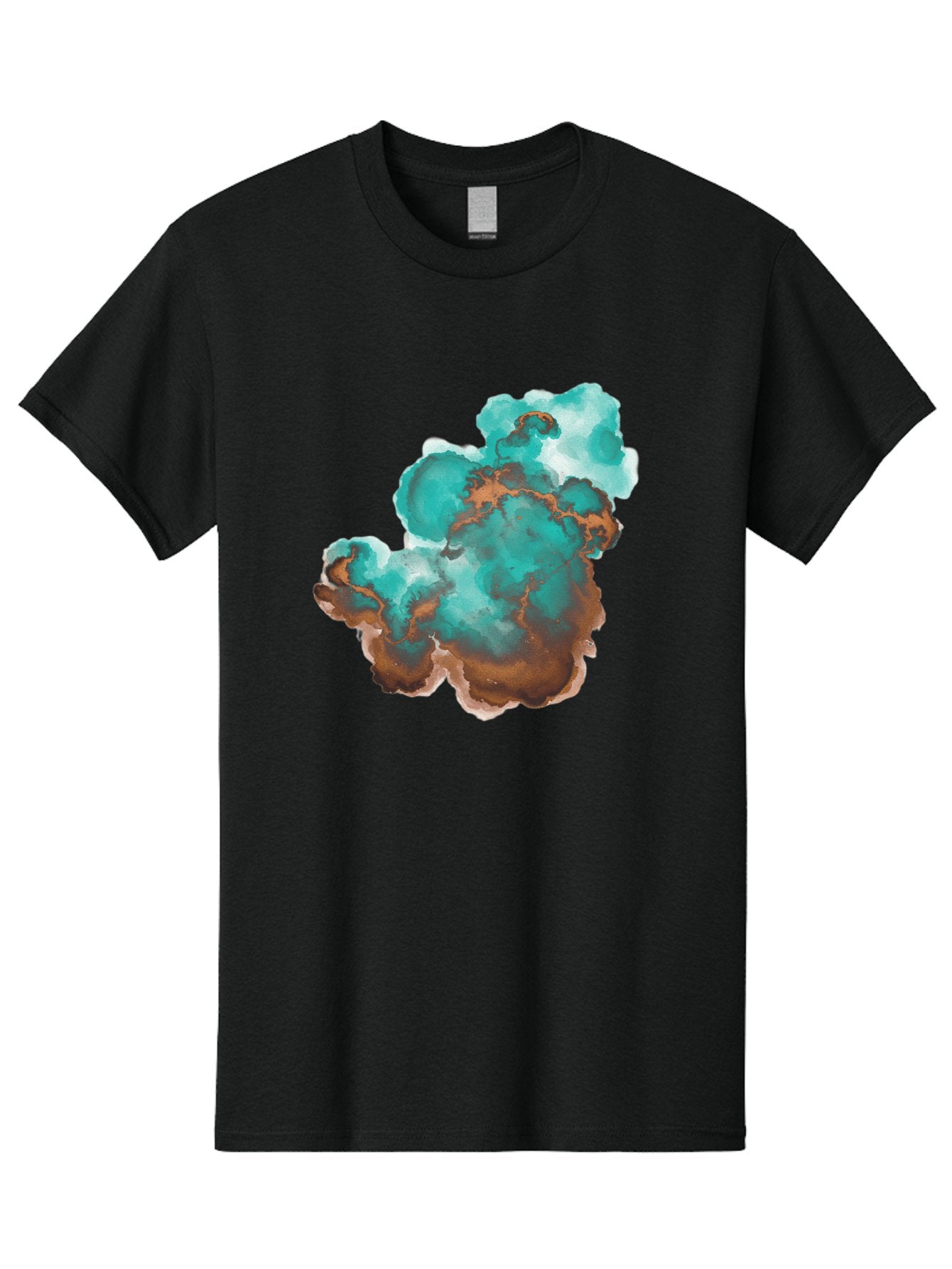 Teal-And-Brown-Abstract Men'S Graphic Tee, 100% Cotton, Comfortable Casual Summer Wear, Machine Washable, Vintage Camera, Old Camera, Antique Camera, Black Camera, Classic Photography, Photography Equipment, Nostalgic Device, Film Camera, Bal465 3